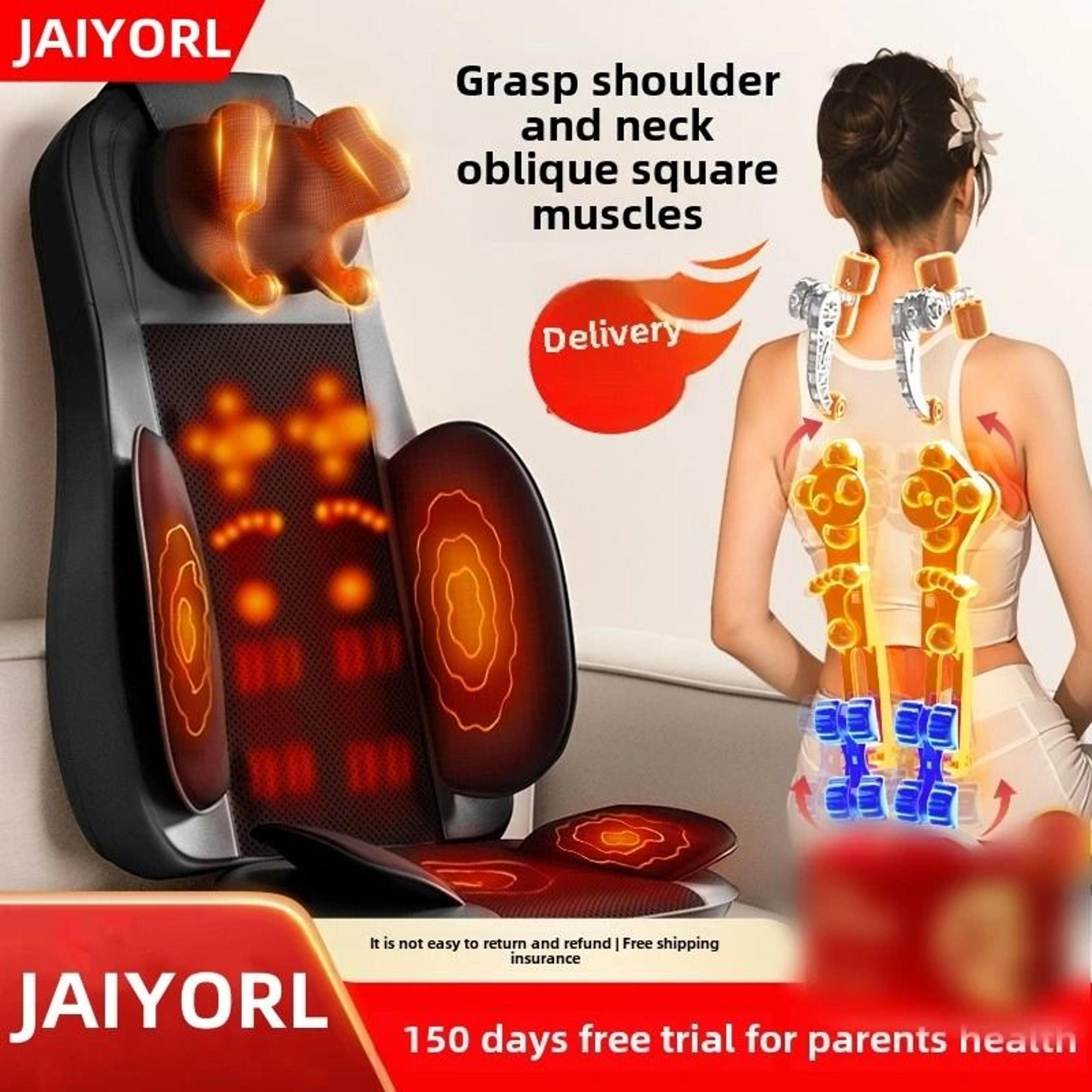 electric full body massage chair cushion with shiatsu kneading and vibration
