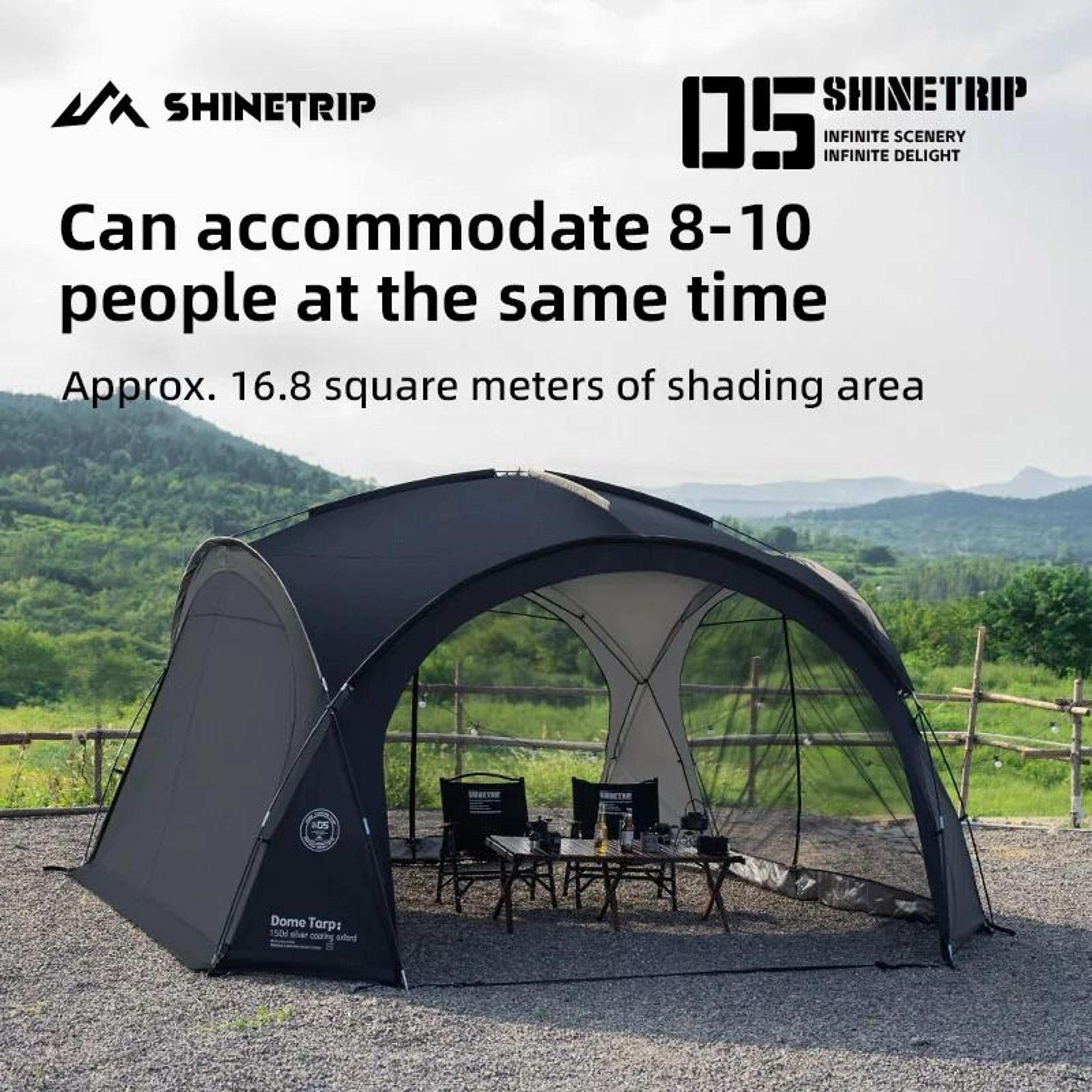 shinetrip outdoor camping canopy rainproof and sunscreen tent sunshade with optional accessories