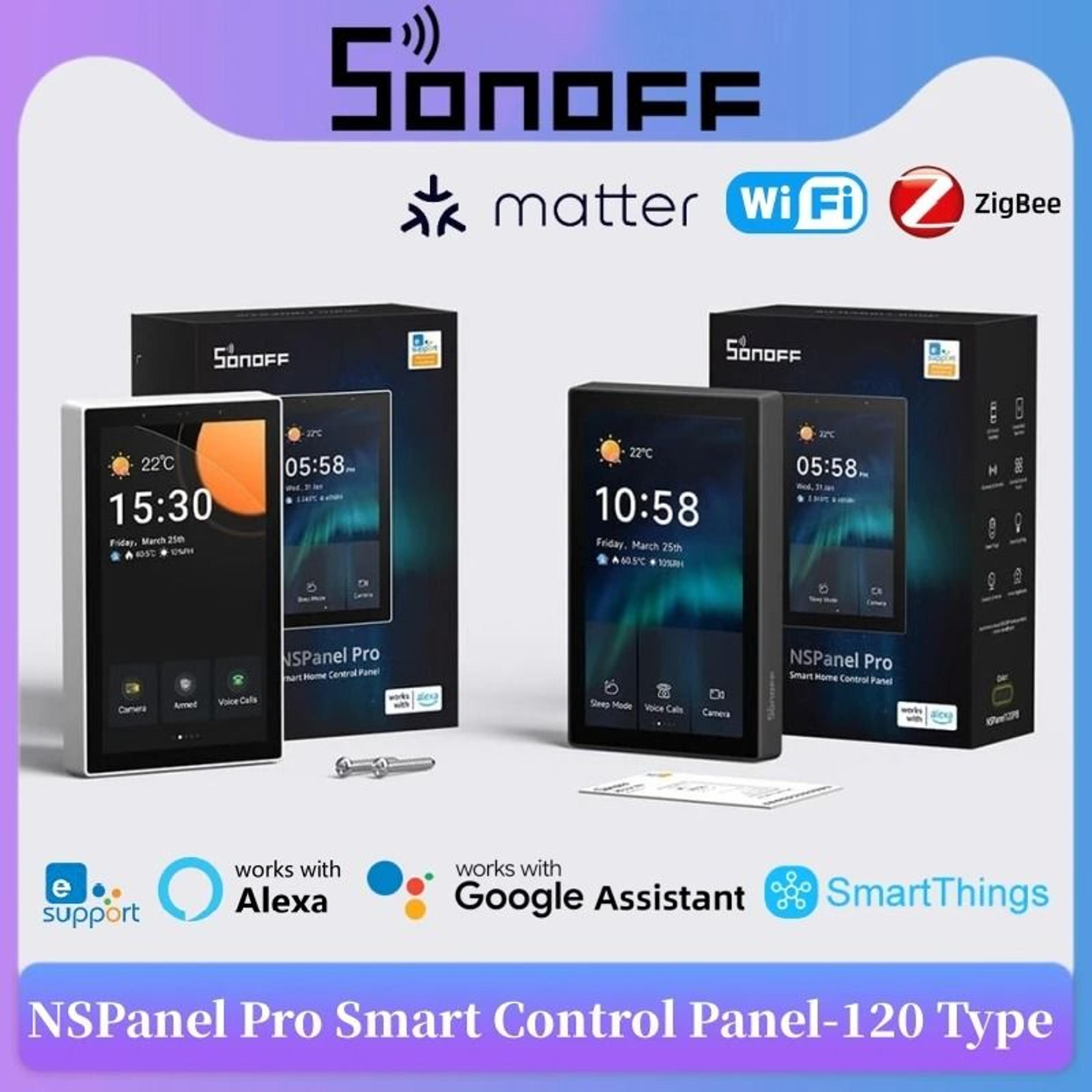 sonoff nspanel pro 120 smart home control panel touchscreen with zigbee gateway