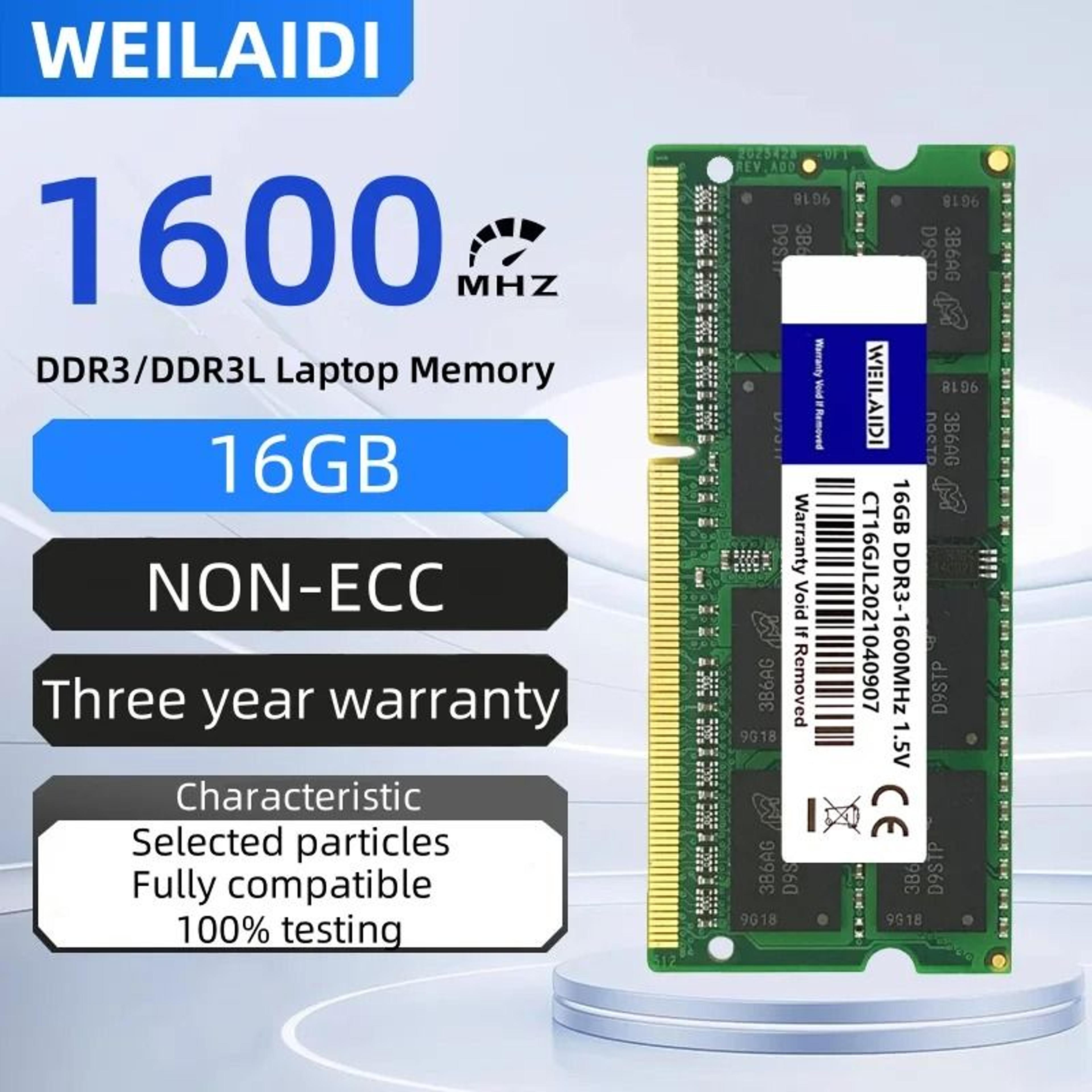 16gb ddr3 ddr3l 1600mhz laptop memory ram upgrade