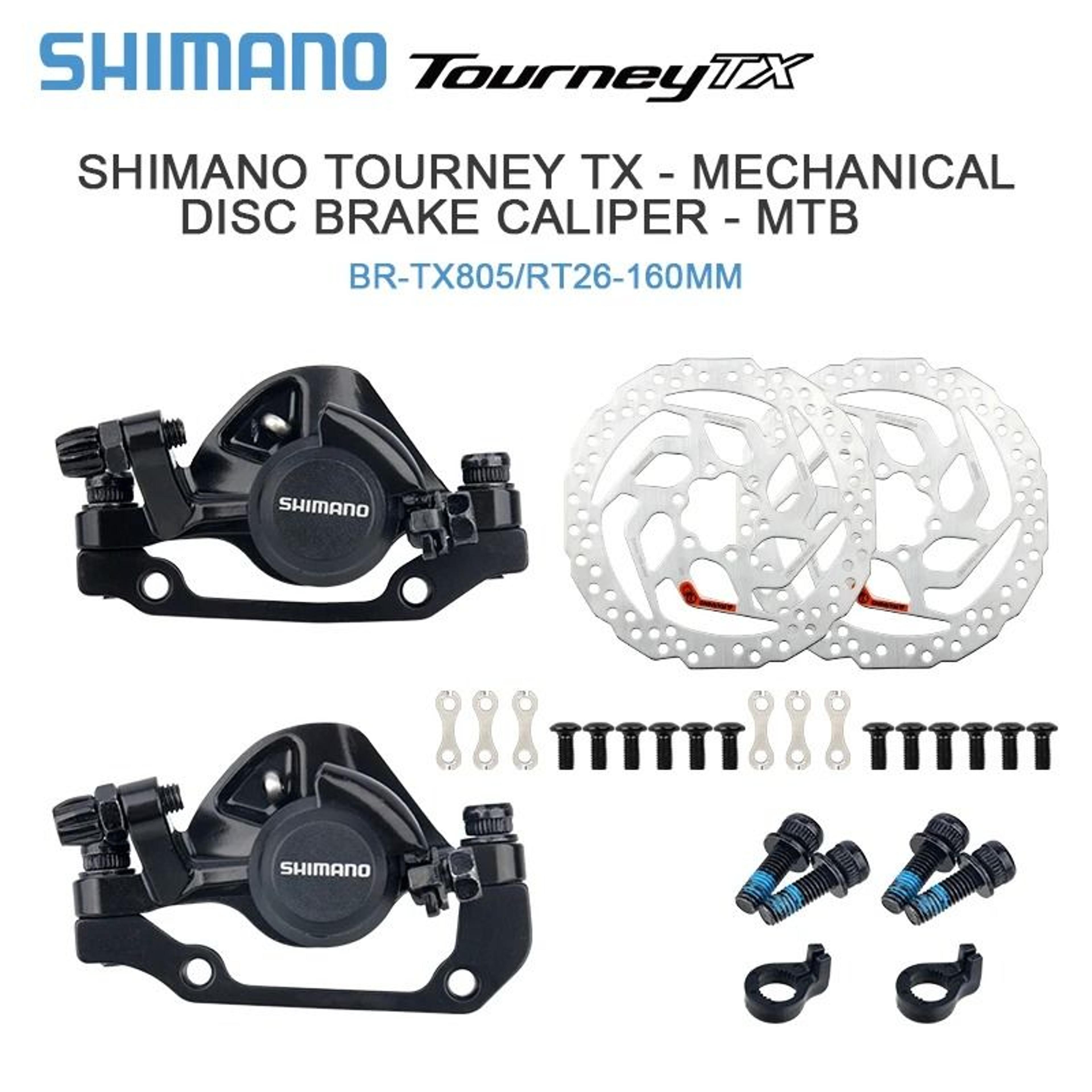 shimano br tx805 tourney tx mechanical disc brake caliper with resin pads