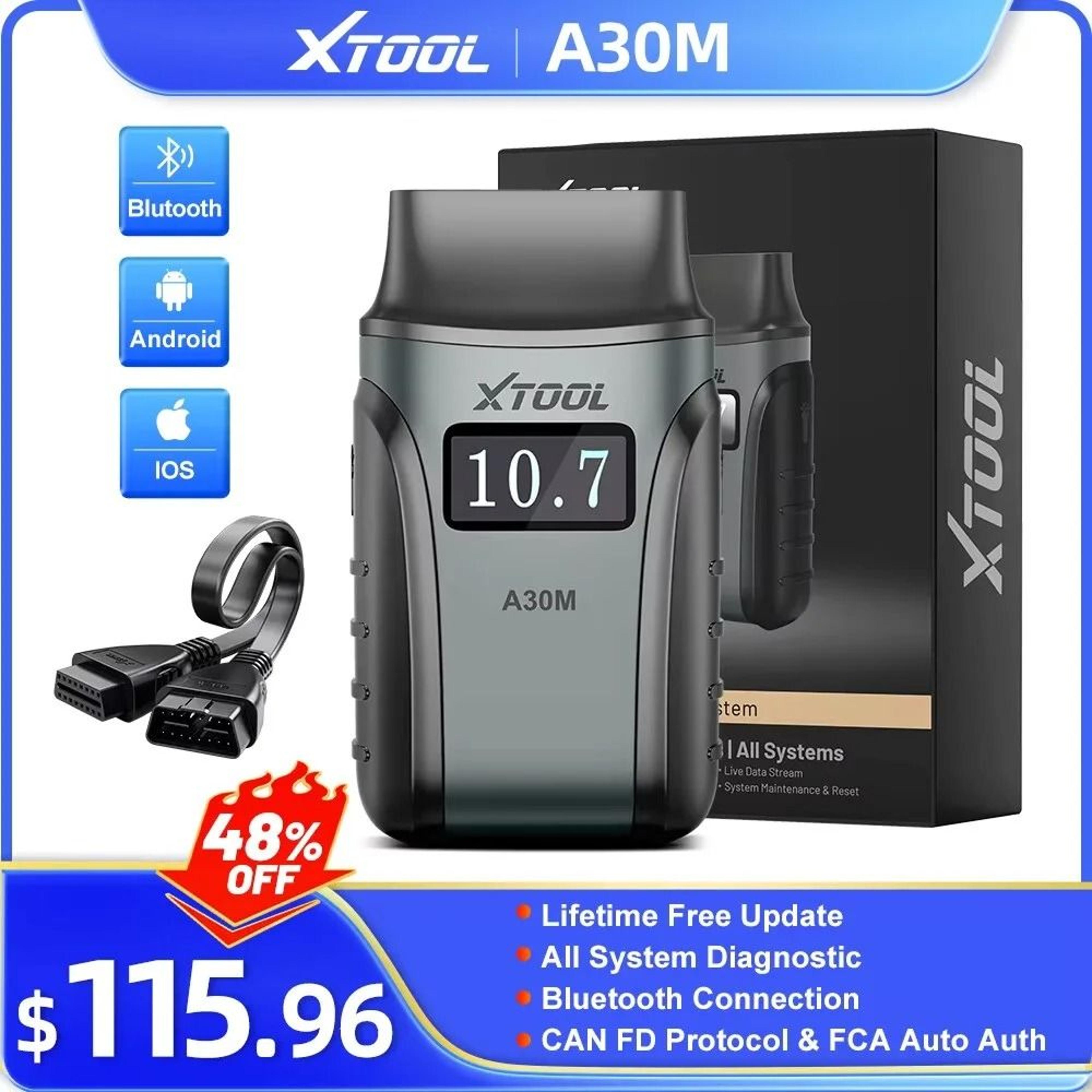 xtool anyscan a30m obd2 bluetooth scanner with 26 reset functions and all system diagnostics