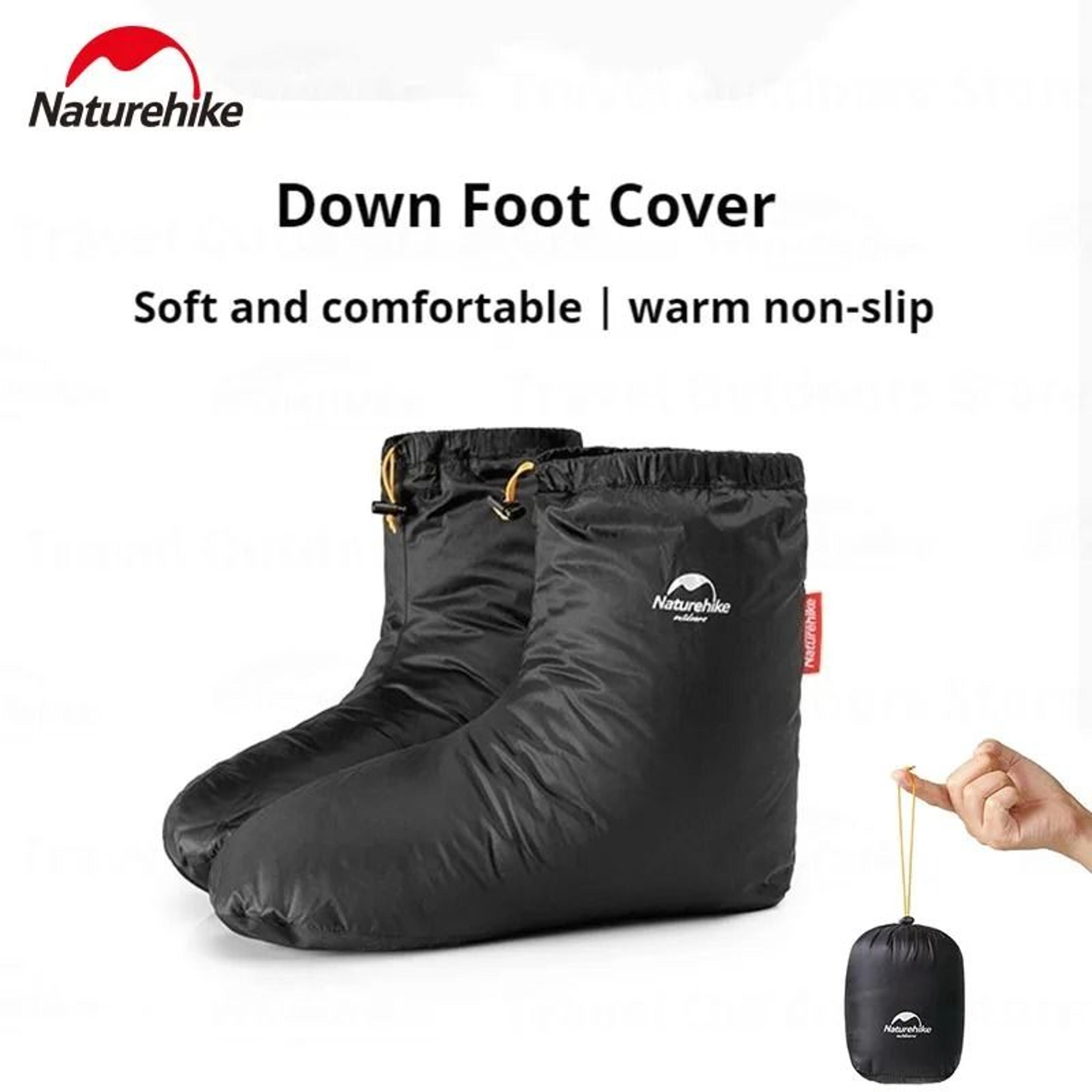 naturehike winter duck down foot cover shoes unisex warm waterproof camping slippers