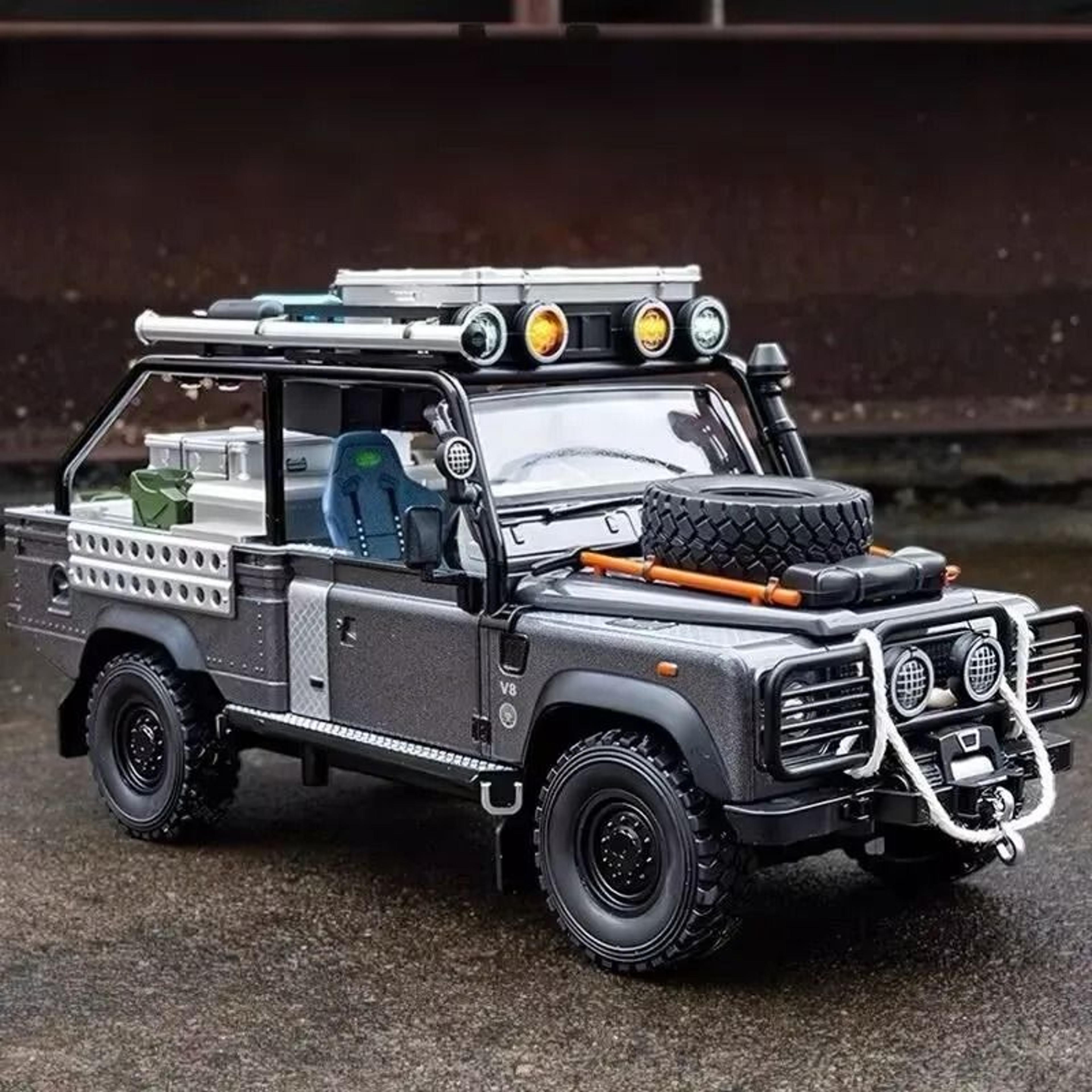 1 24 land rover defender 110 tomb le alloy car model with sound and light
