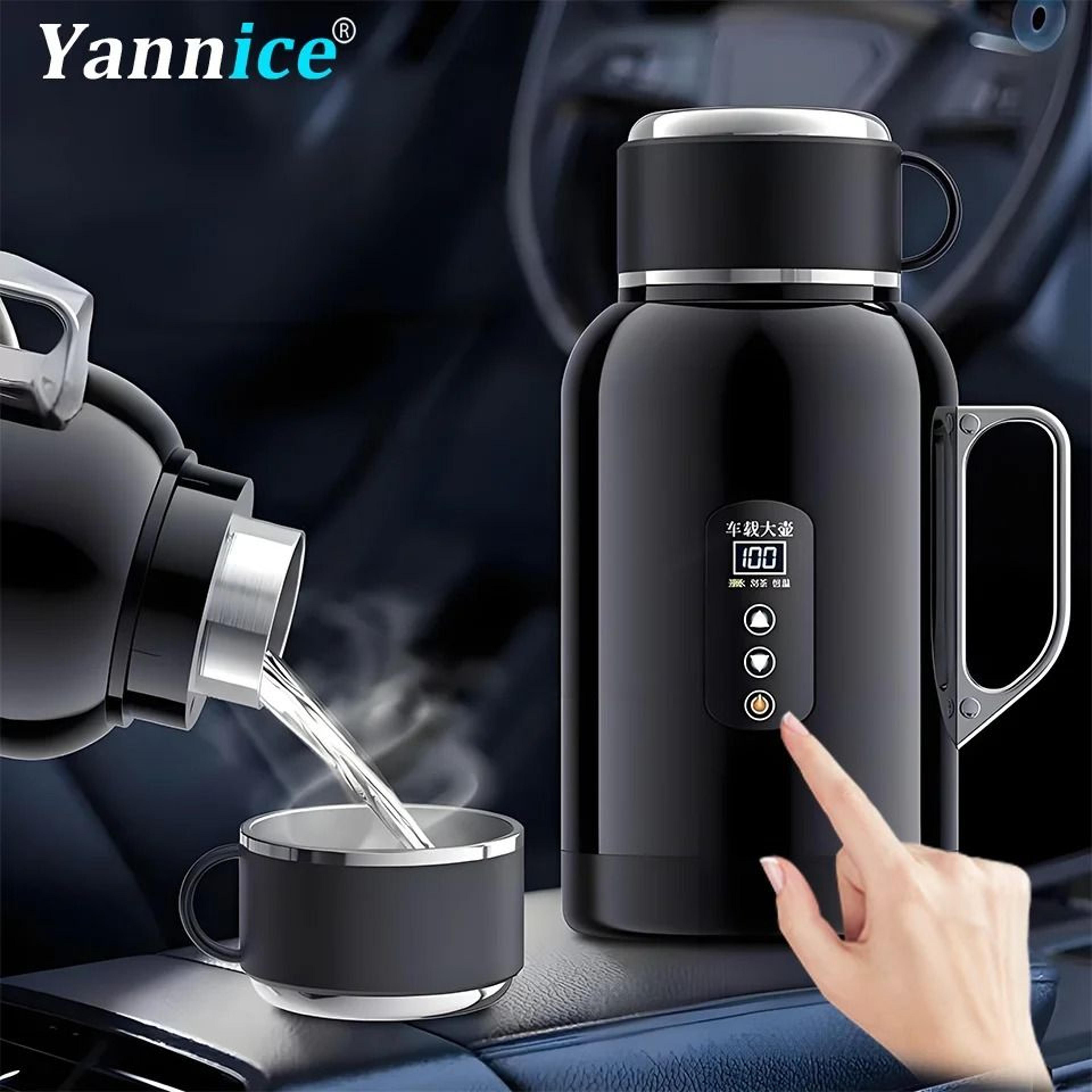 car heating cup 1500ml with built in mug 12v 24v thermal insulated travel cup for cars and trucks