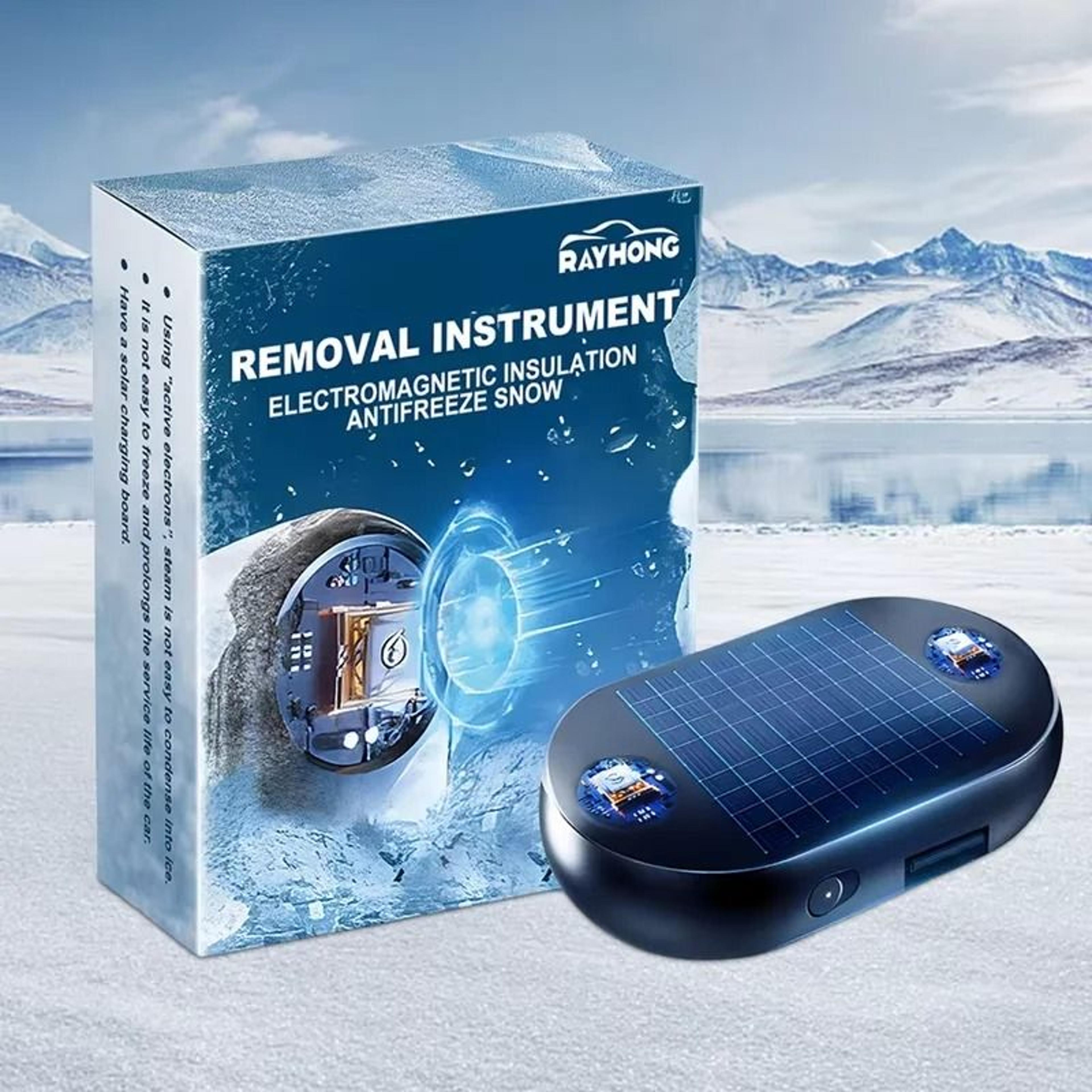 car windshield snow removal and defroster solar powered antifreeze device