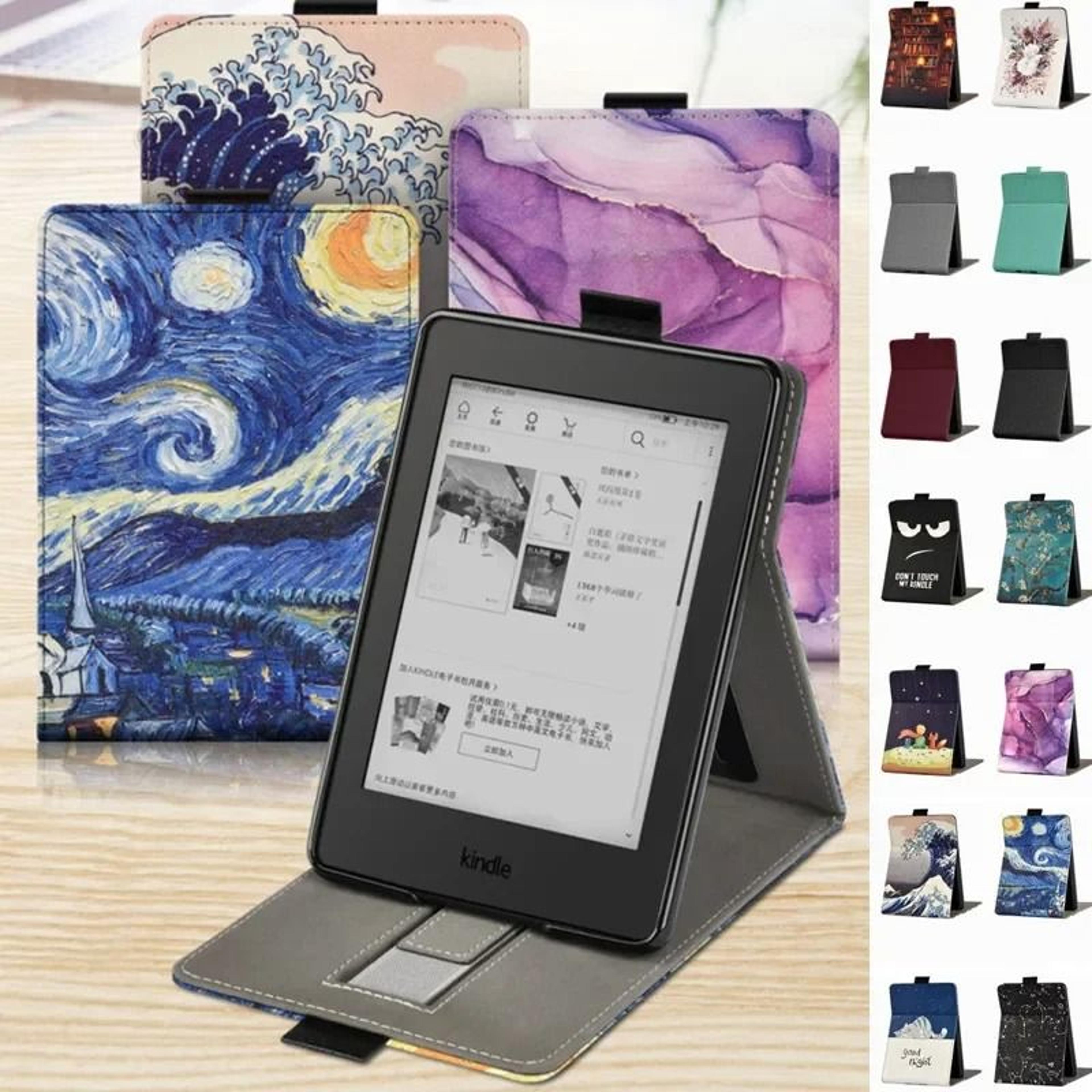 smart auto wake sleep pu leather case for kindle paperwhite 6 to 12 generations