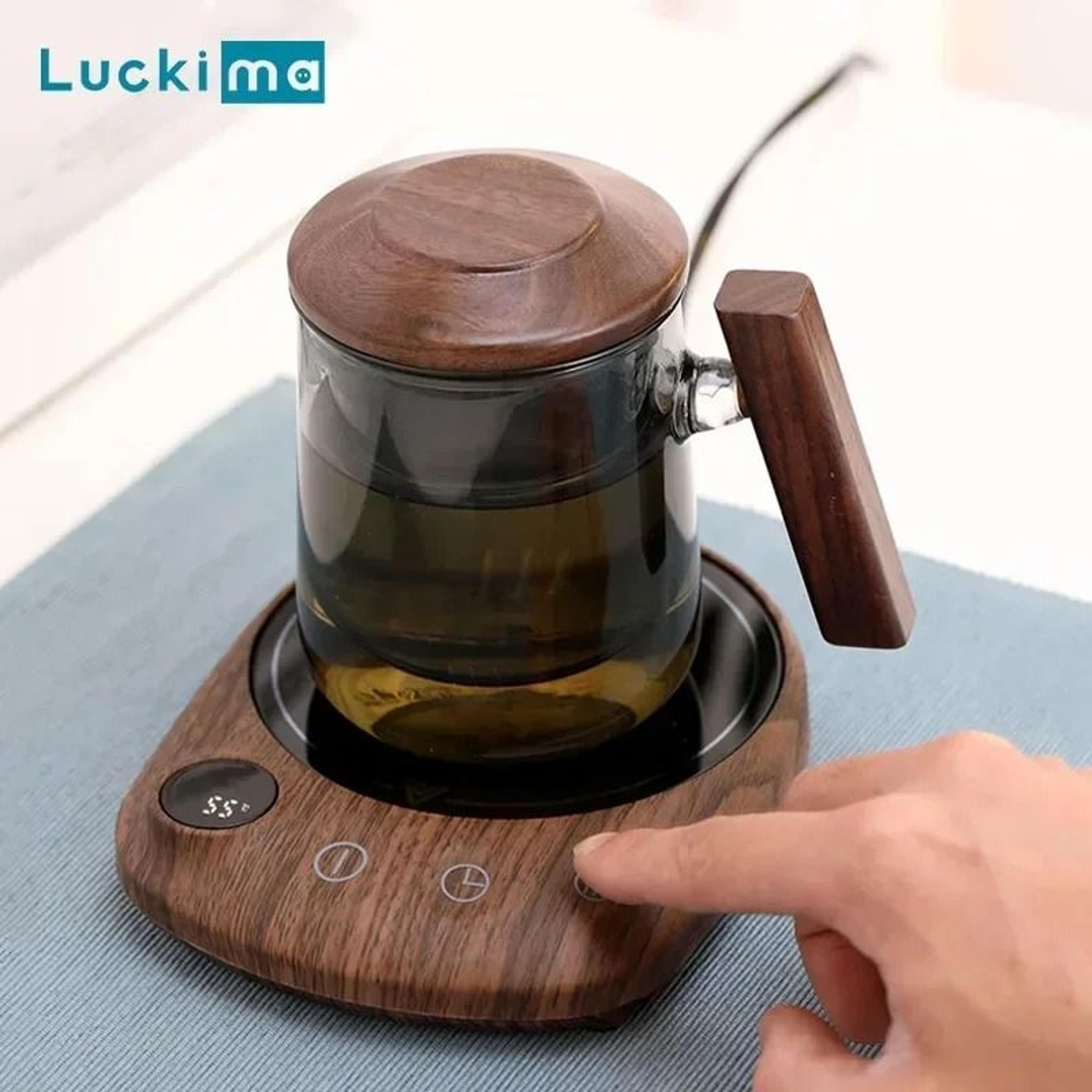 electric beverage heating plate smart coffee mug warmer with adjustable temperatures and timer