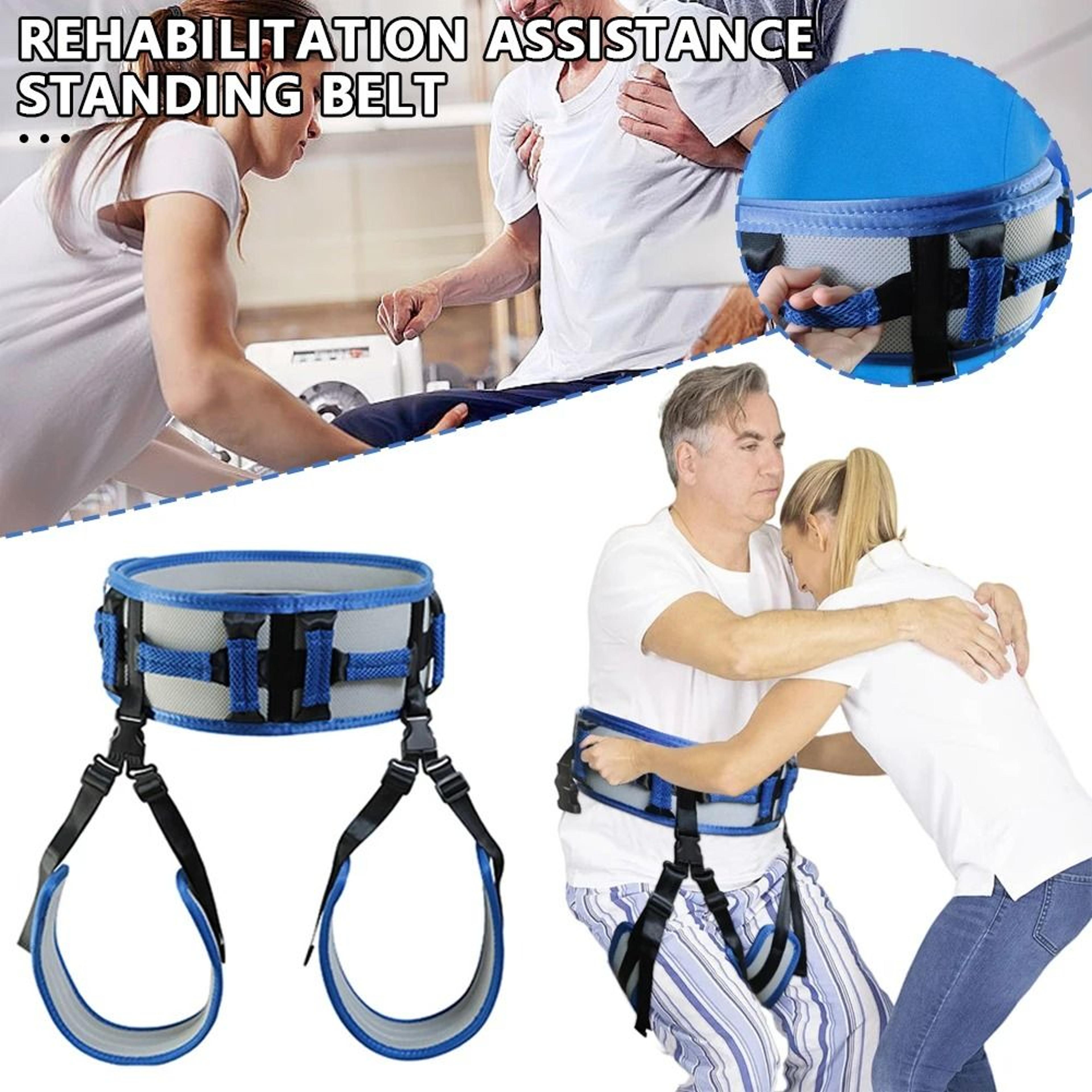adjustable rehabilitation belt patient transfer aid with waist fixing band for seniors walking and standing support