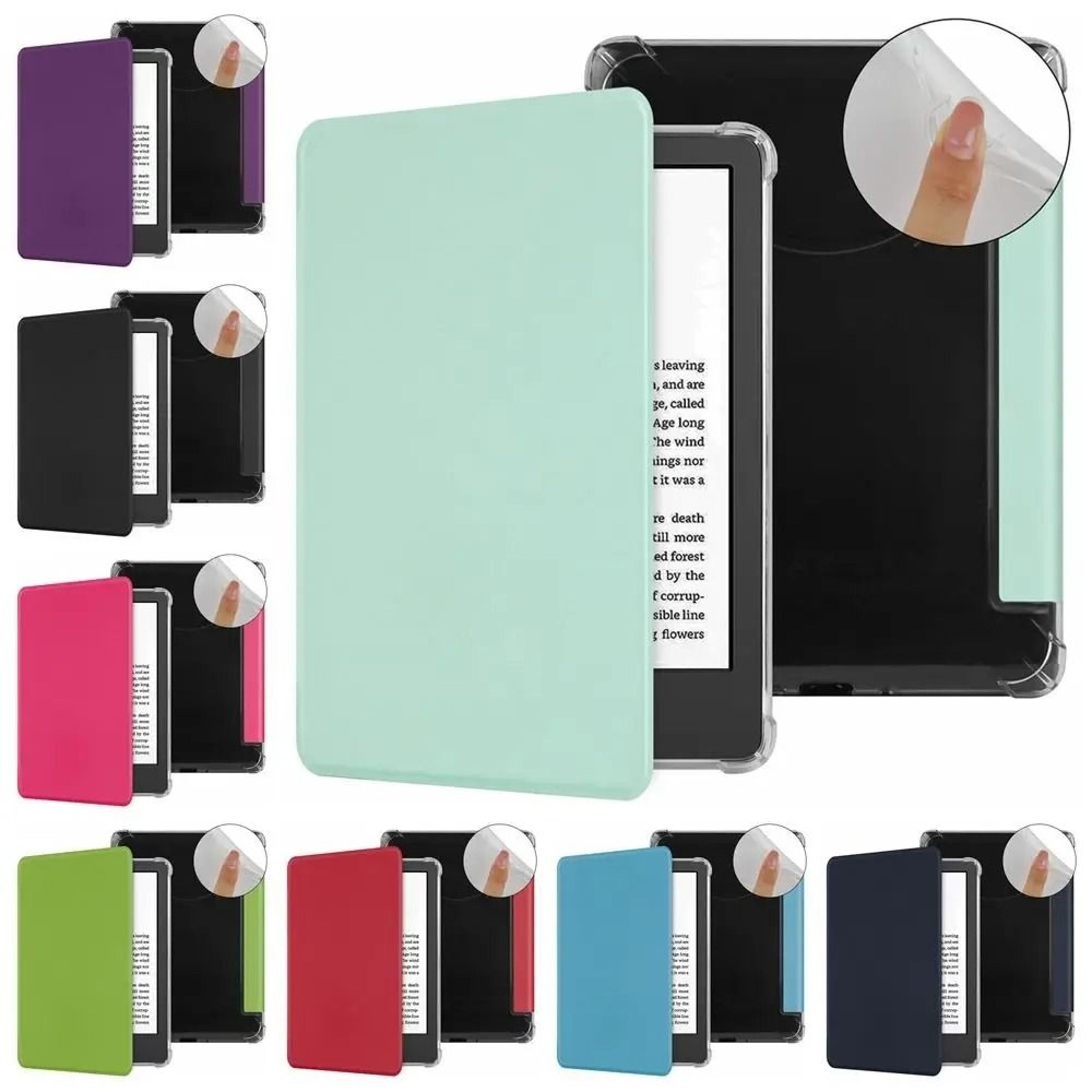 kindle basic 6 inch smart case with pu leather front tpu back auto wake sleep cover