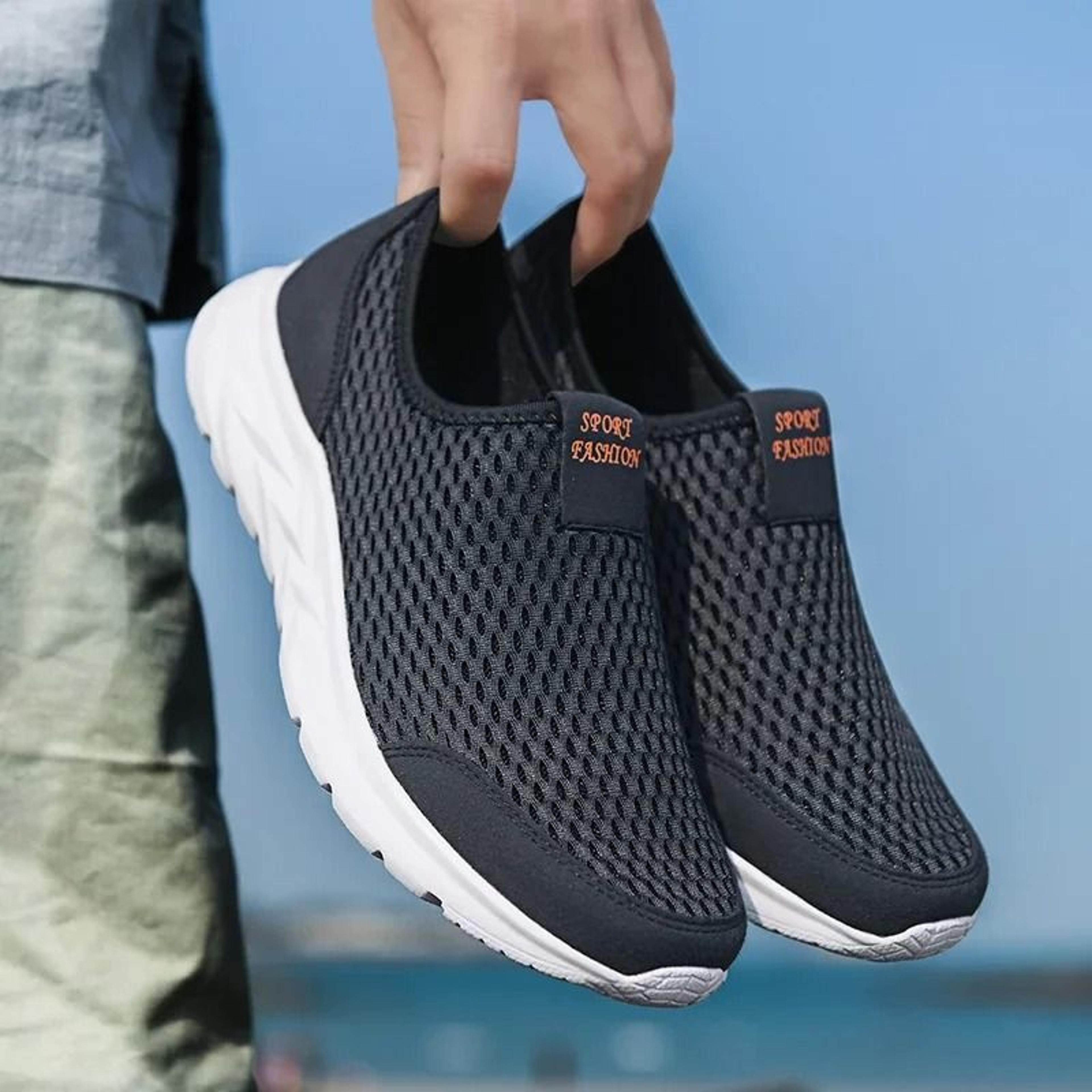 men breathable walking sneakers lightweight outdoor summer shoes plus size
