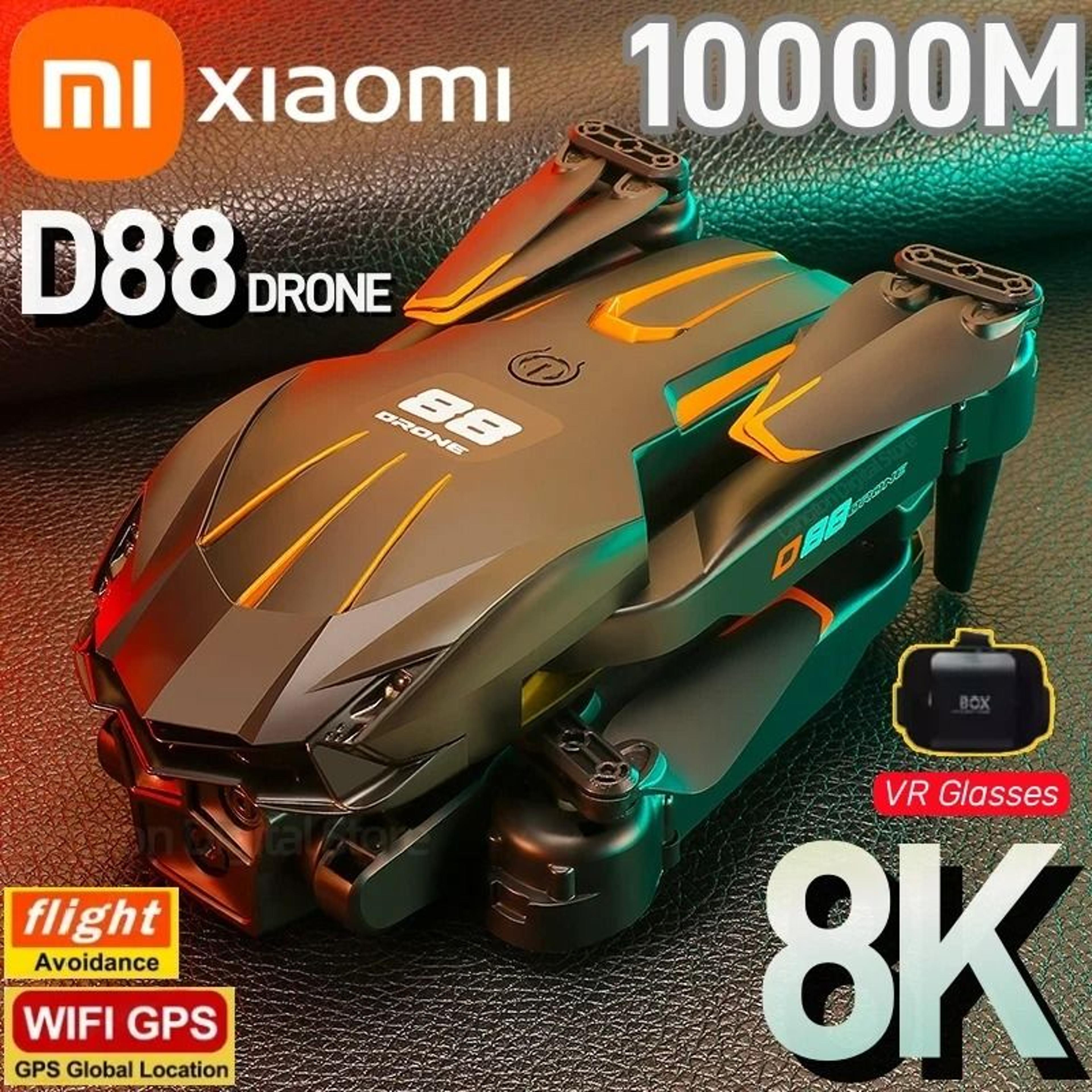 xiaomi d88 drone 8k dual camera folding quadcopter