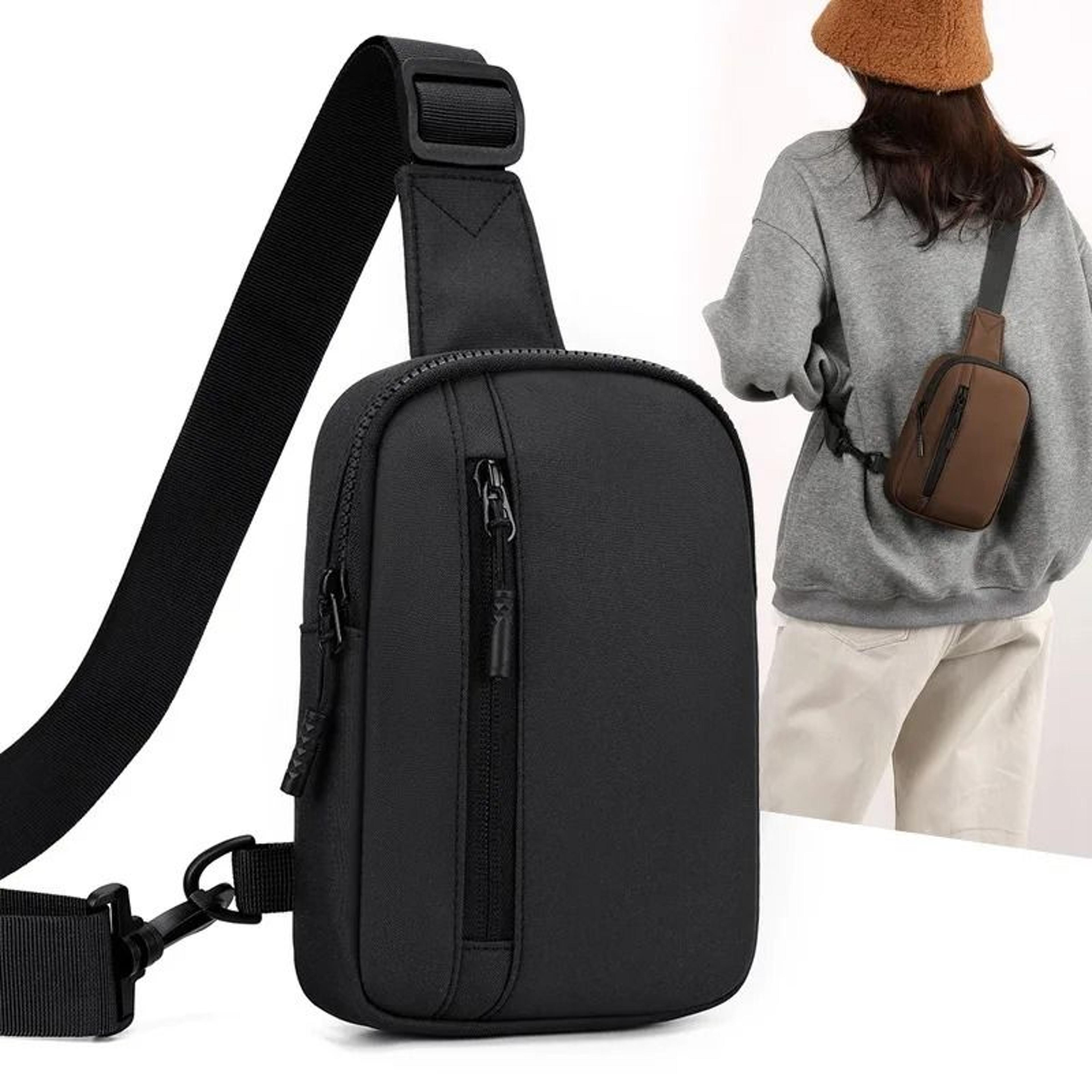 oxford chest bag for men and women casual waterproof sling crossbody travel shoulder pack
