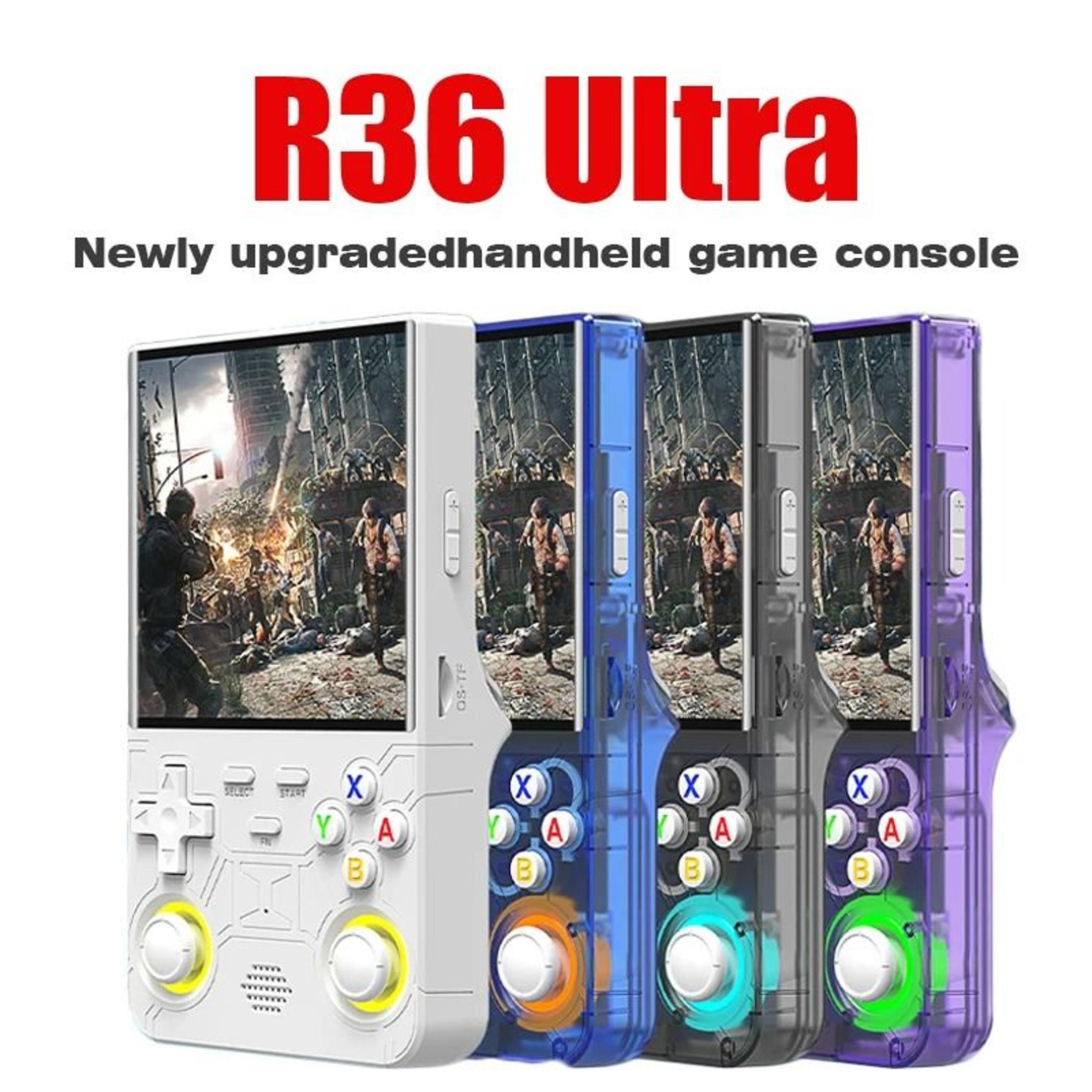 r36 ultra retro handheld game console with 4 inch display and 128gb storage
