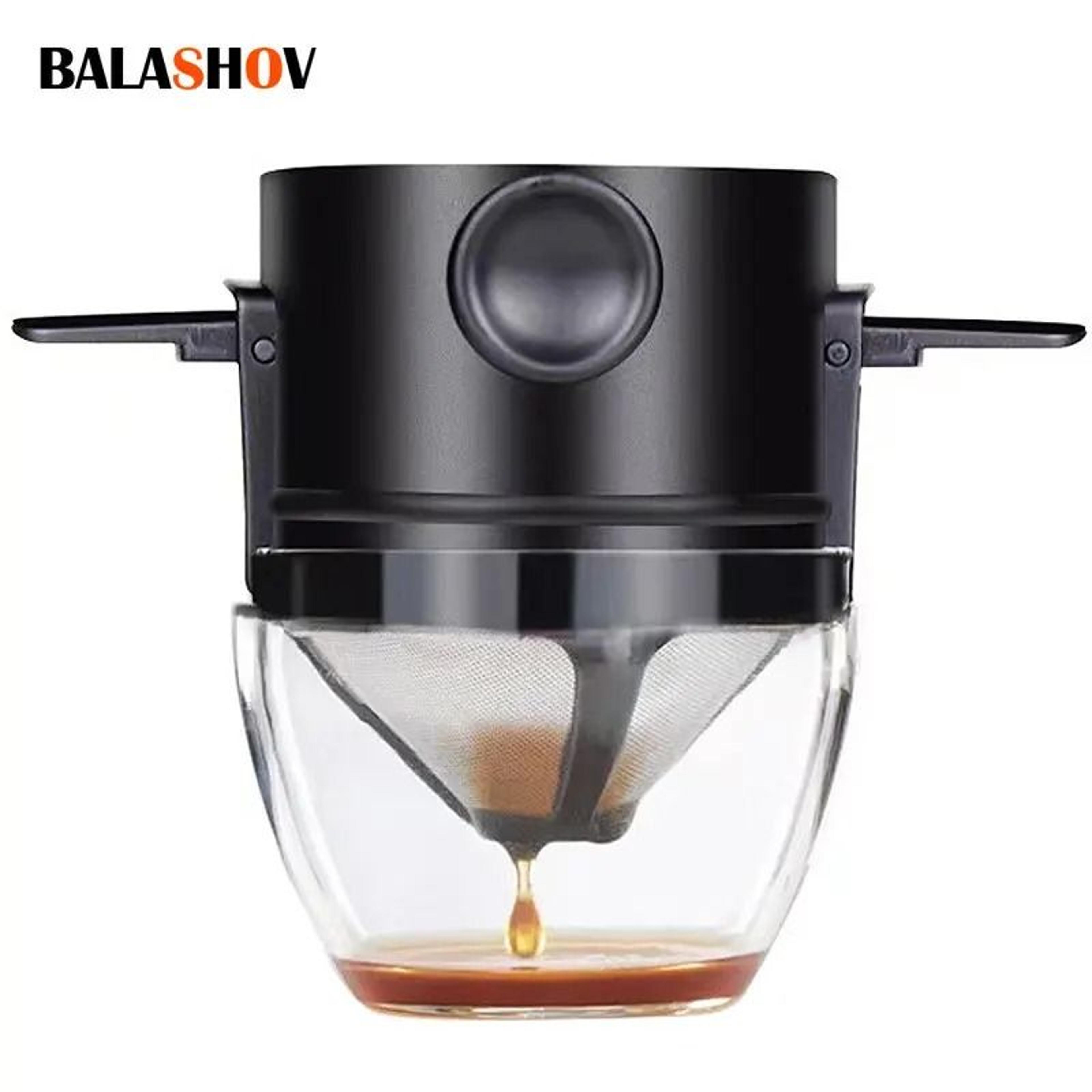 portable stainless steel reusable coffee funnel tea infuser drip filter