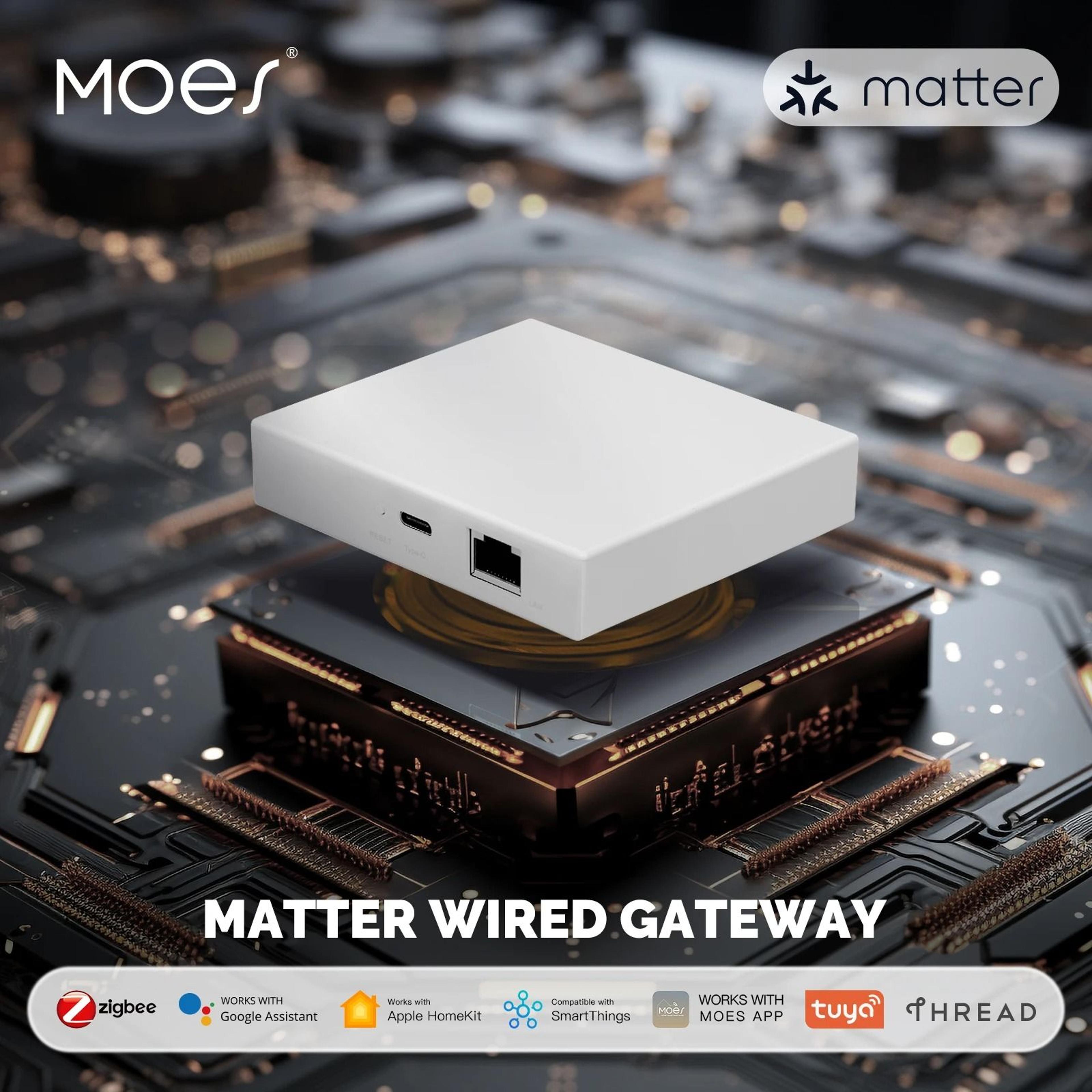 moes tuya zigbee matter thread gateway smart home hub bridge