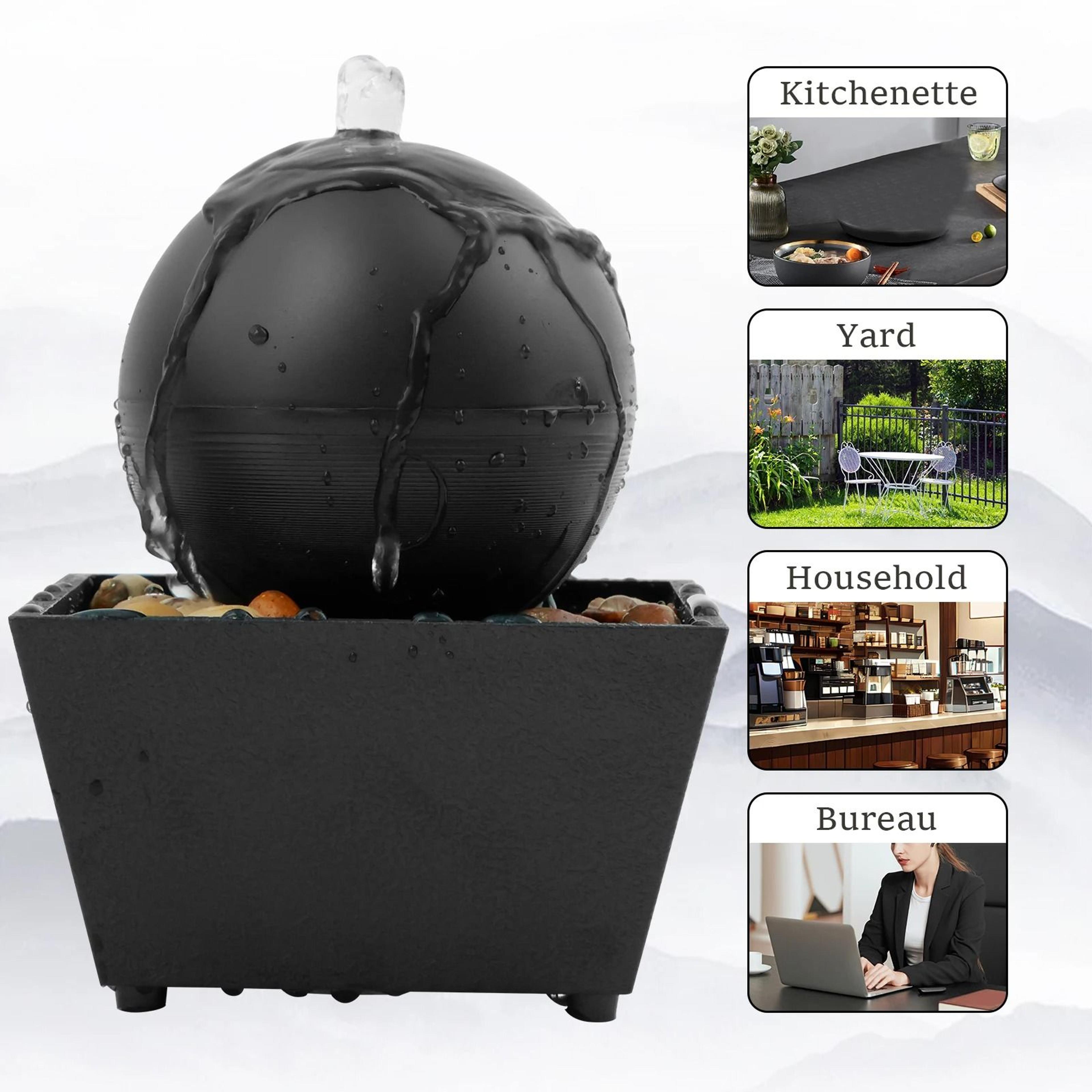 tabletop fountain with light battery usb operated mini indoor water fountain