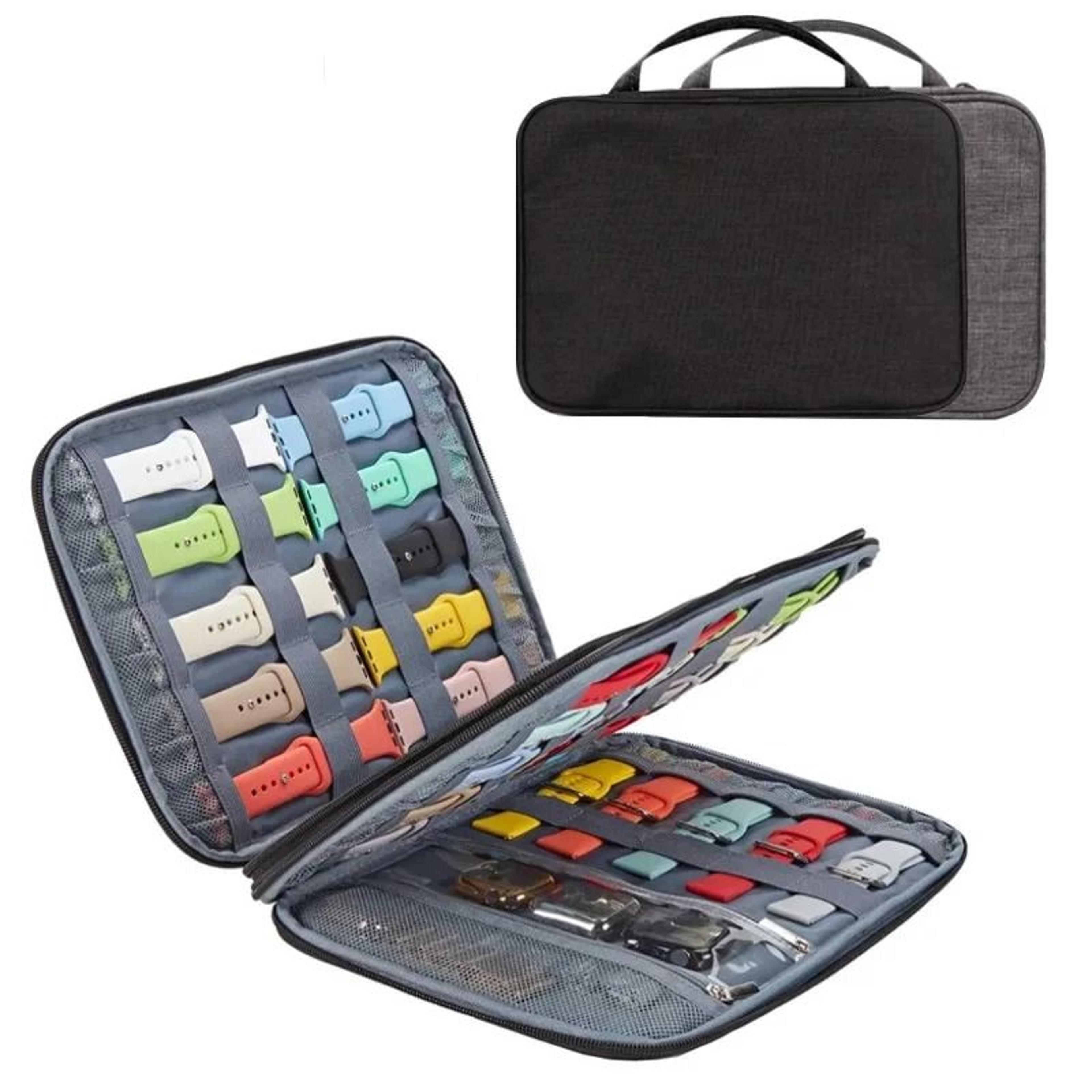watch band organizer carrying case travel pouch for watch straps