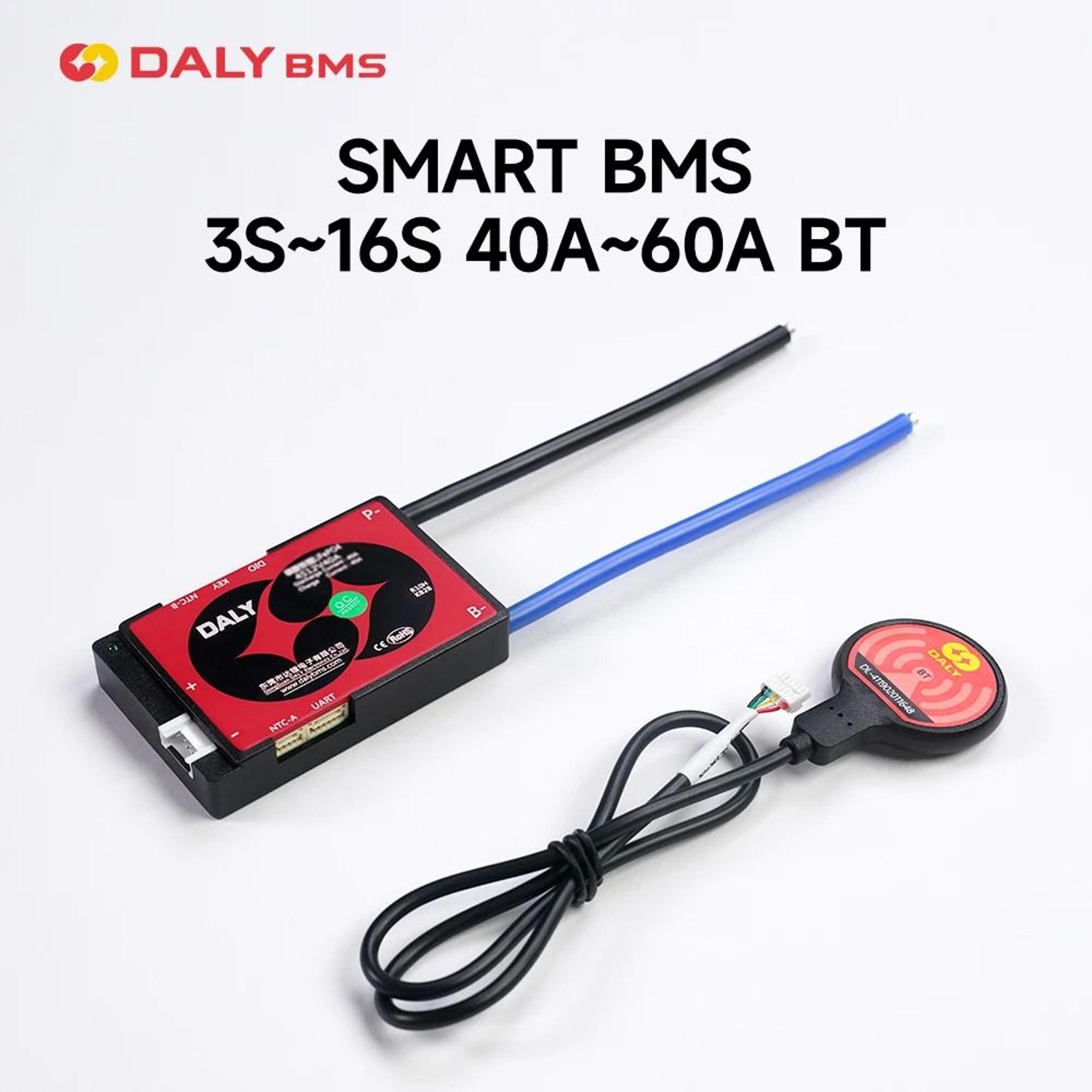 daly smart lifepo4 bms 4s 8s 16s 24s 12v 24v 48v 72v li ion battery management system