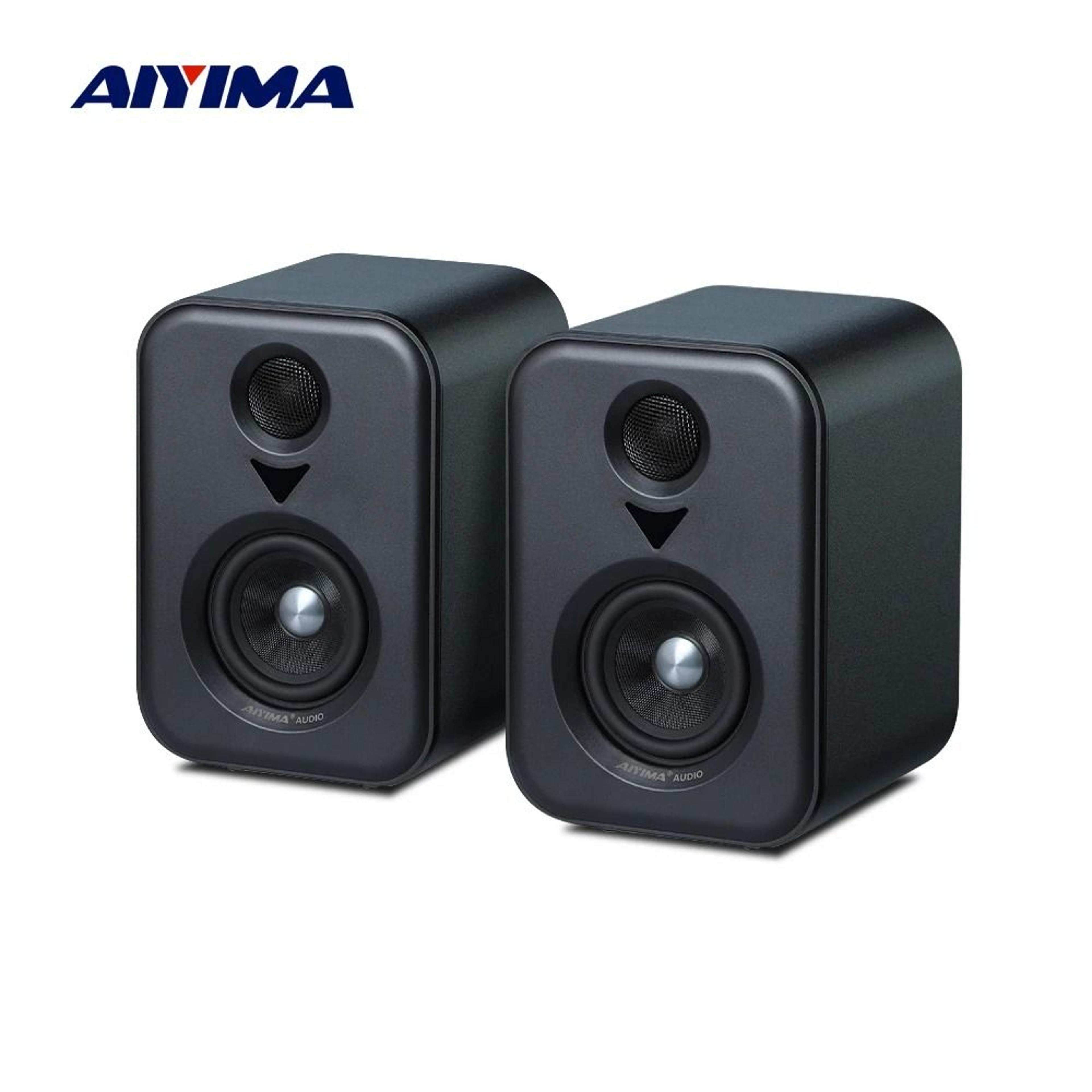 aiyima s400 active bookshelf speakers bluetooth usb dac hifi studio monitor with subwoofer system for tv and pc
