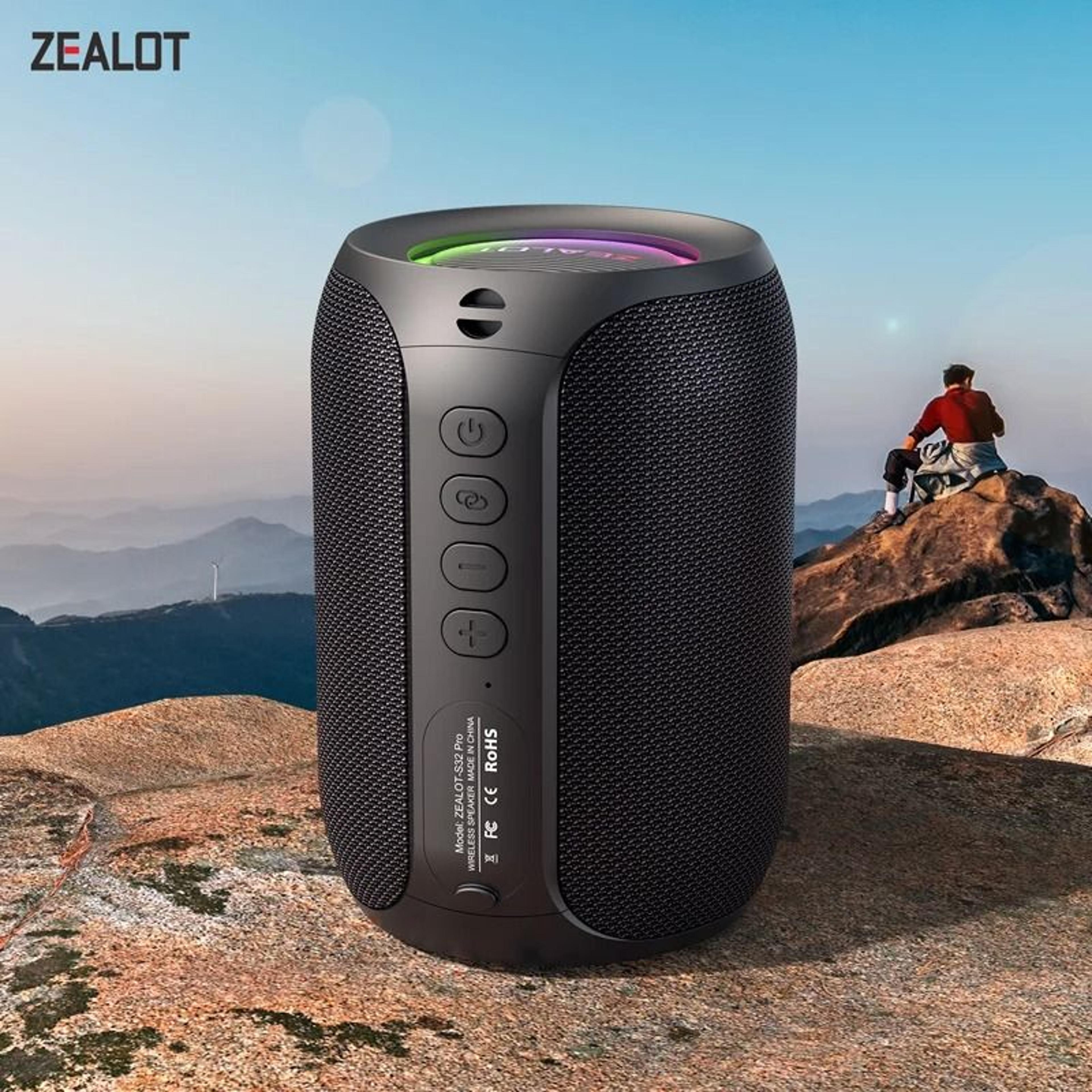zealot s32 pro portable bluetooth speaker 15w outdoor waterproof wireless tws
