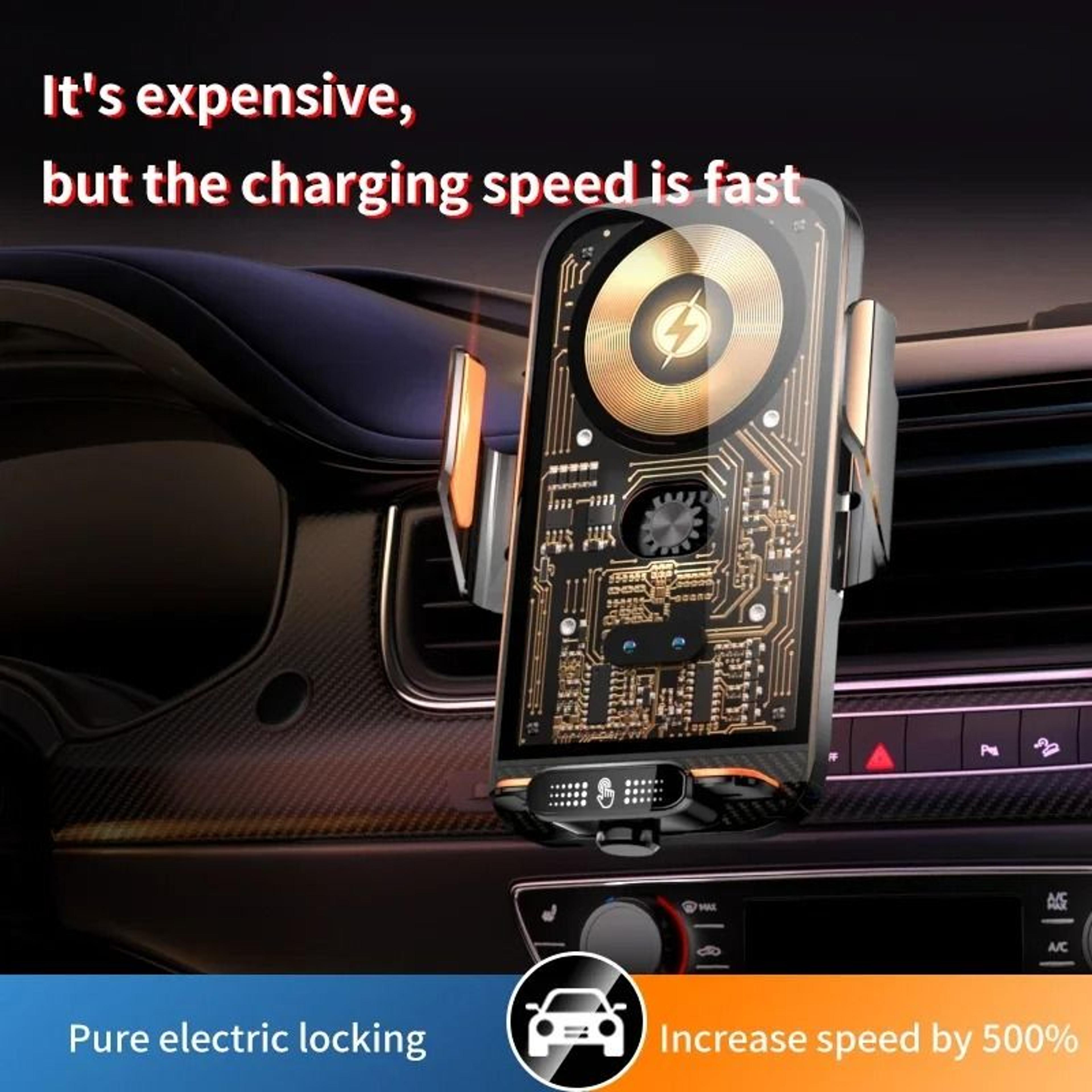 car phone holder wireless 66w charger air vent clip universal