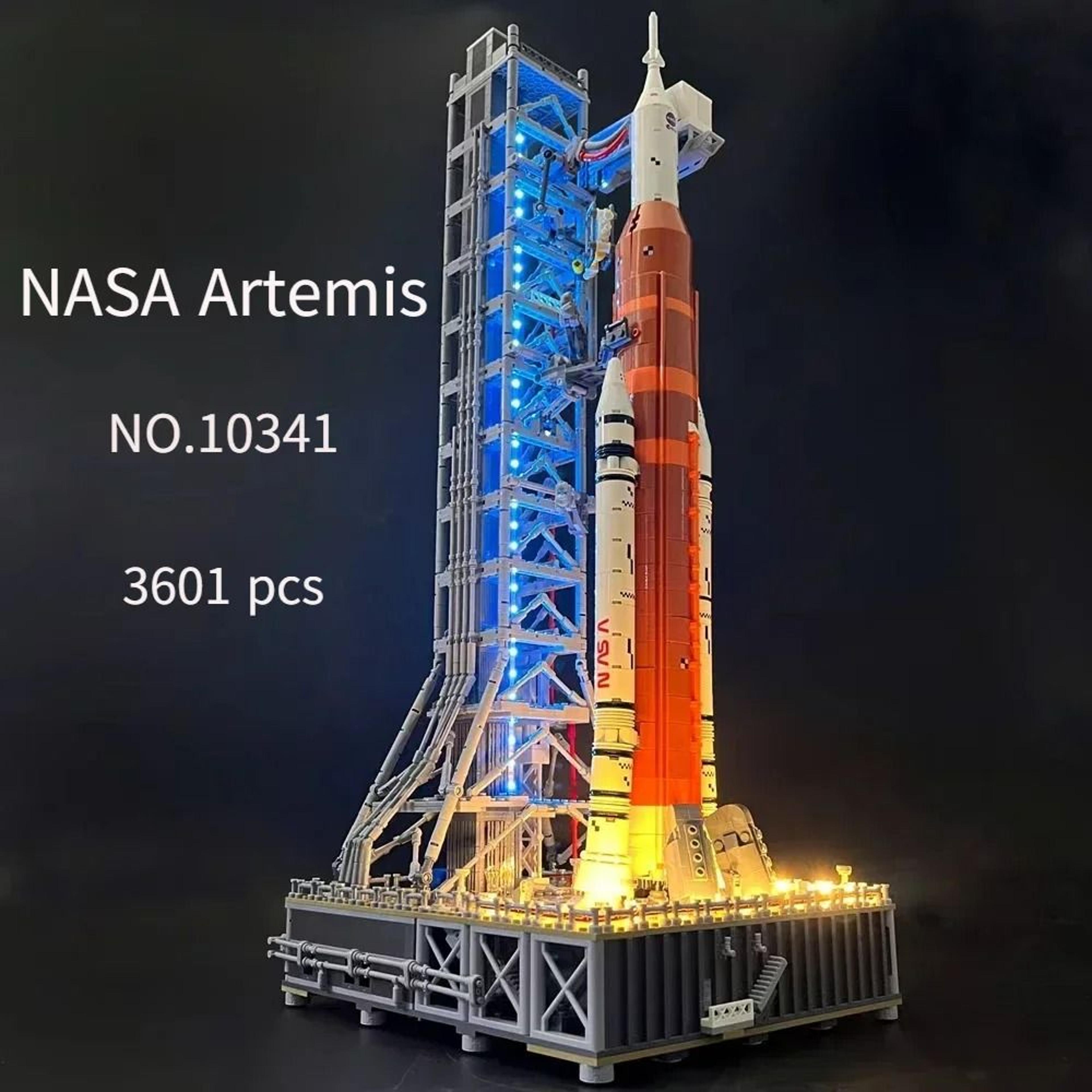 3601pcs artemis space launch system rocket puzzle model building kit