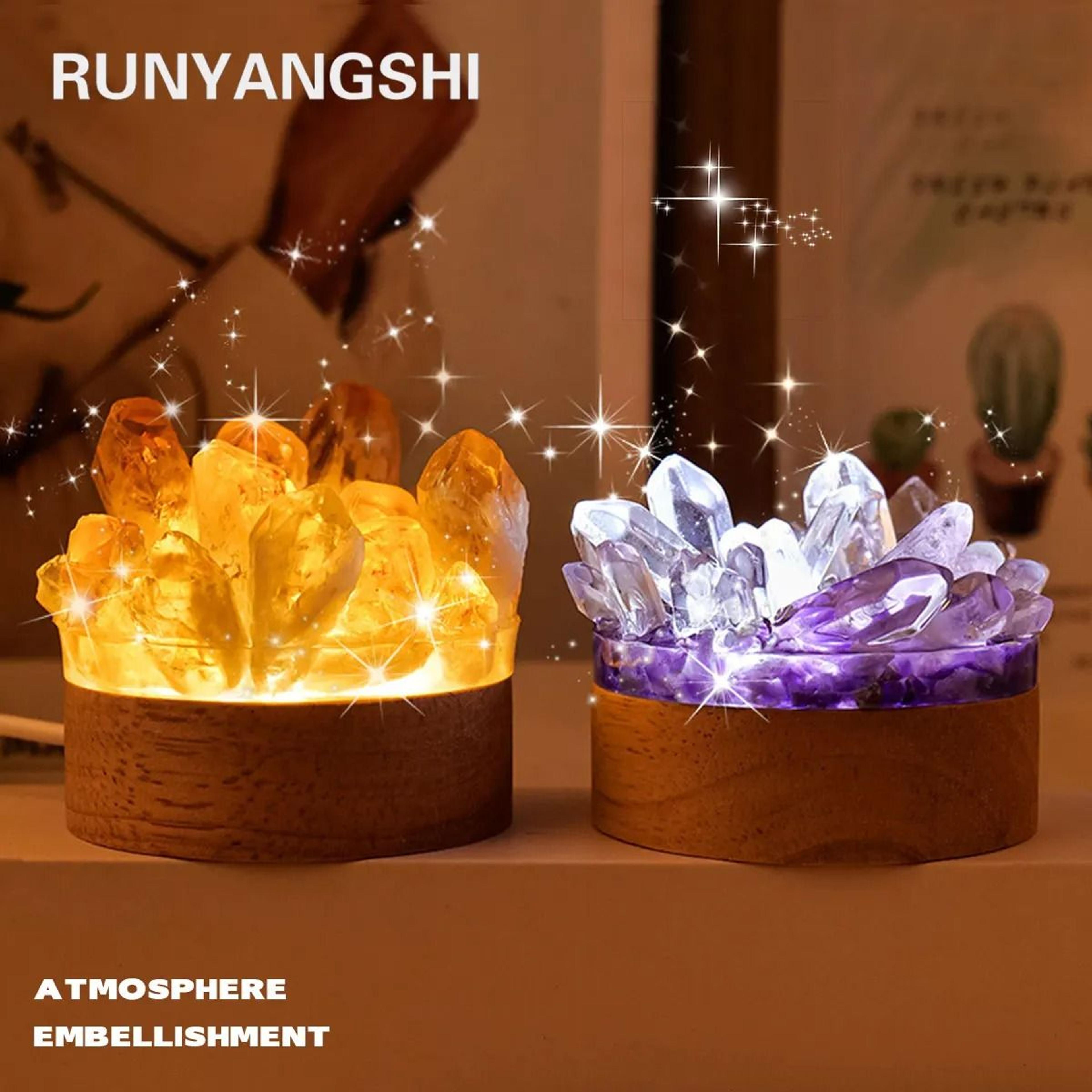 natural amethyst crystal point lamp reiki healing home decor mineral specimen