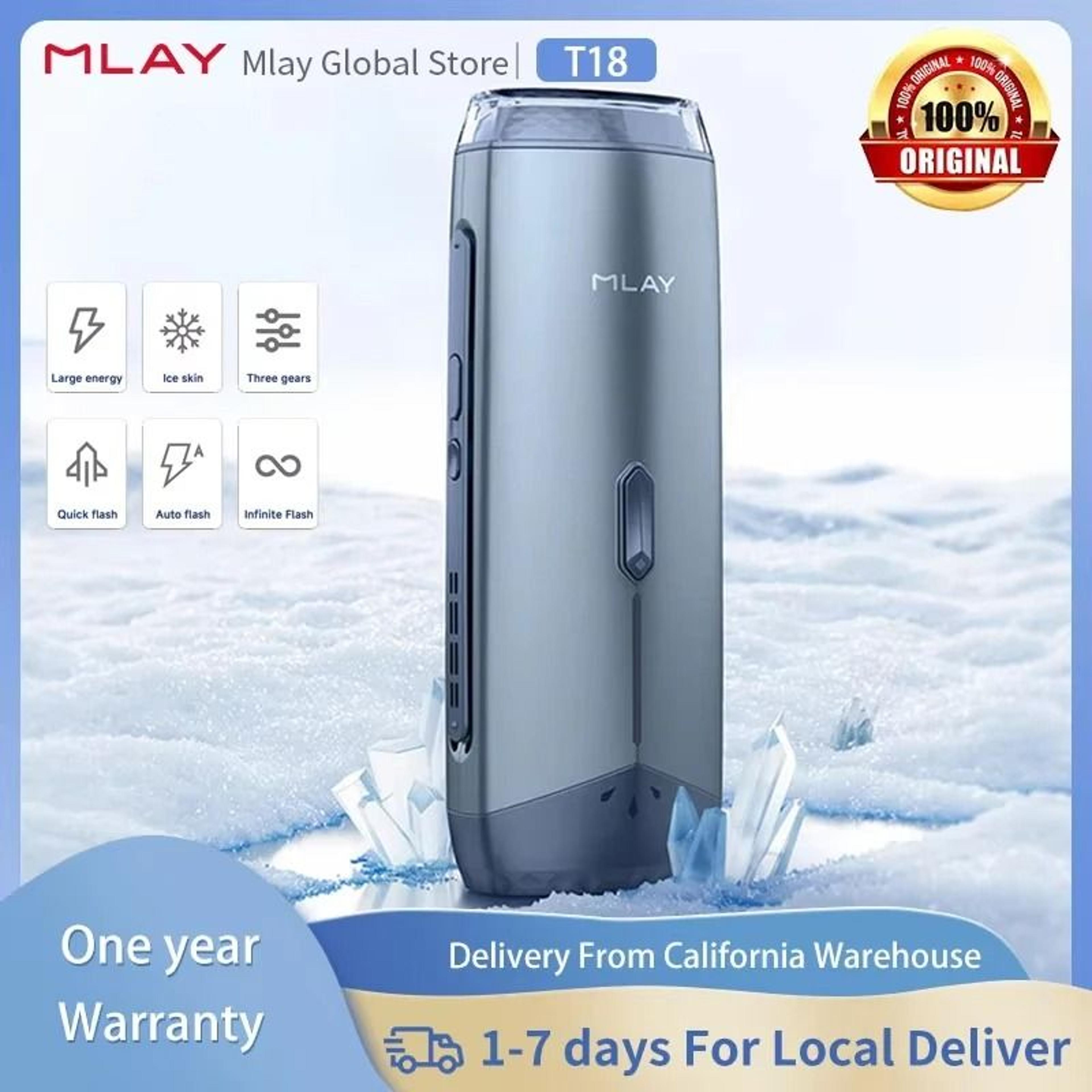 mlay t18 ice cooling ipl hair removal device with unlimited shots for men and women