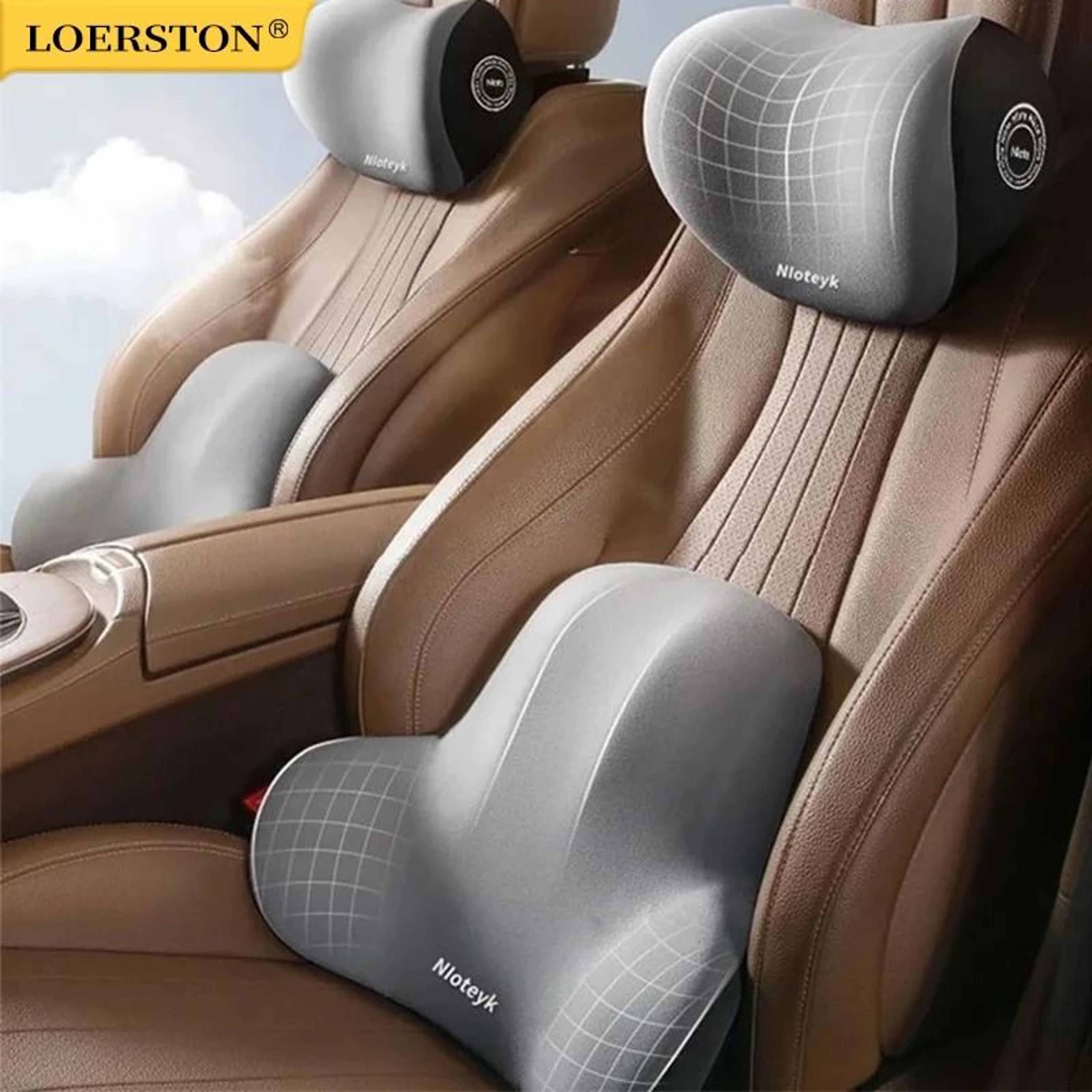 memory foam car neck and lumbar support set universal fit