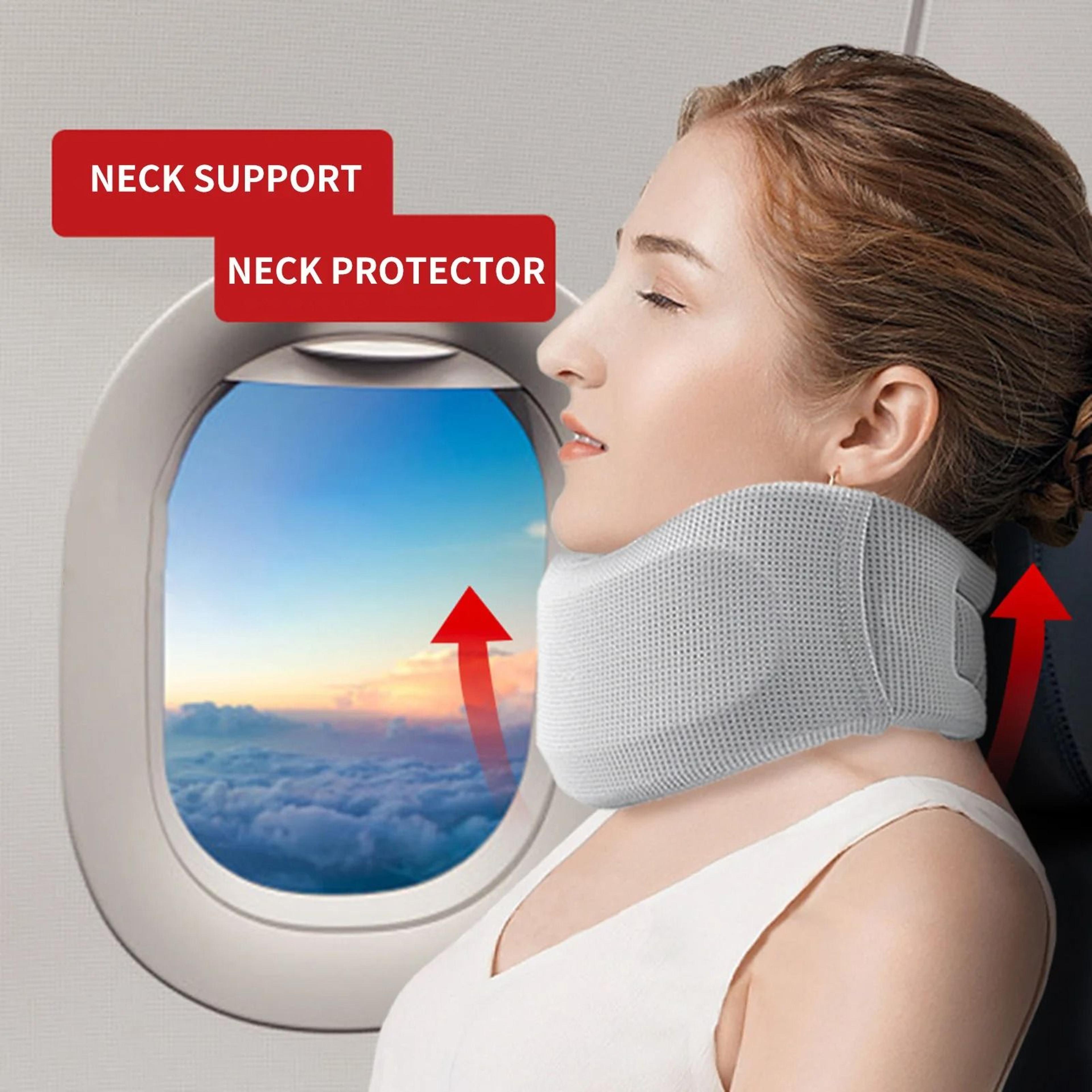 travel neck brace soft support corrector for spine pressure relief at home office and sleep