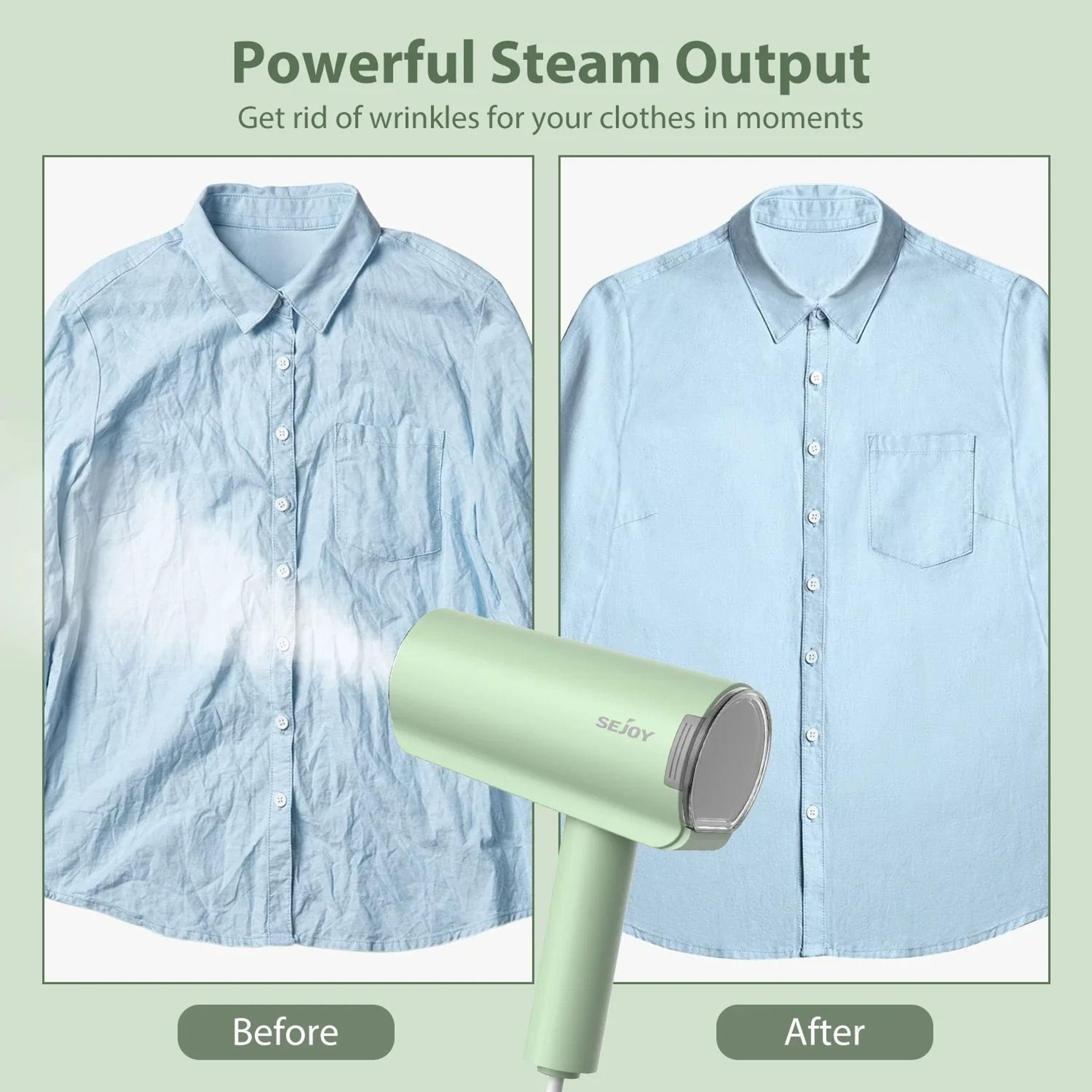 sejoy portable electric garment steamer handheld clothes iron with mite removal