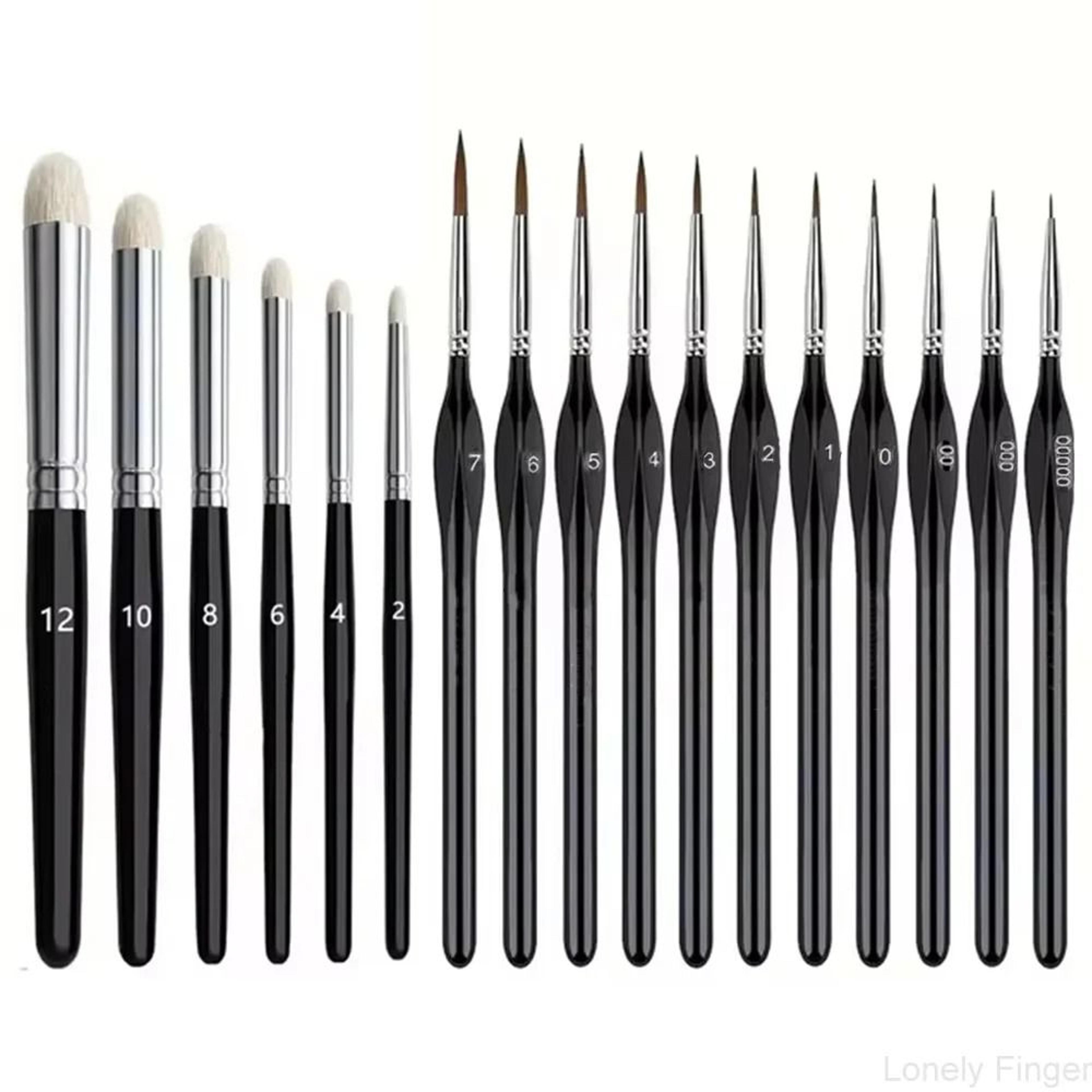 miniature paint brushes drybrush set for acrylic oil and watercolor detailing