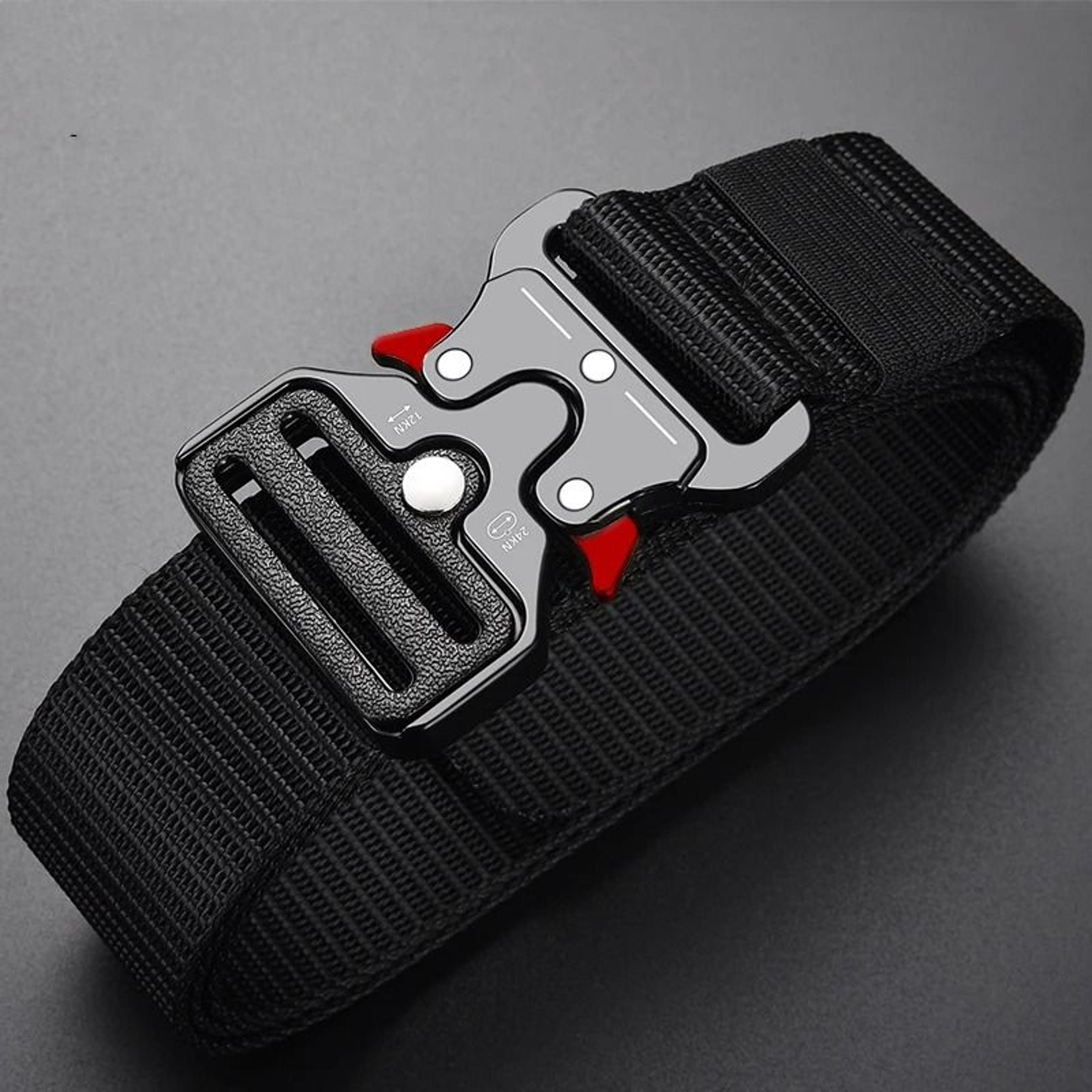 men tactical sports belt with quick release buckle for outdoor training