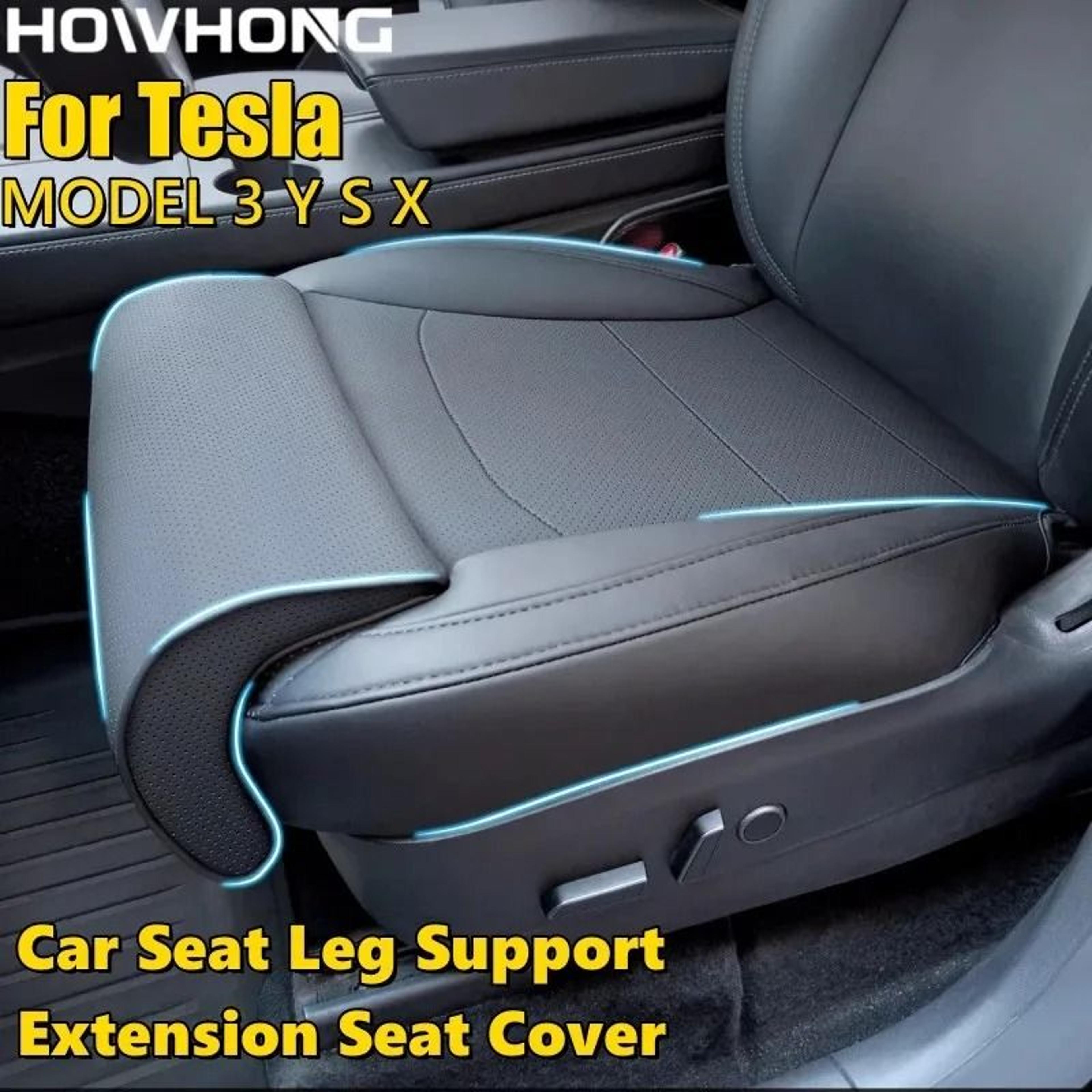 tesla seat leg support extension cushion memory foam seat cover for front and rear