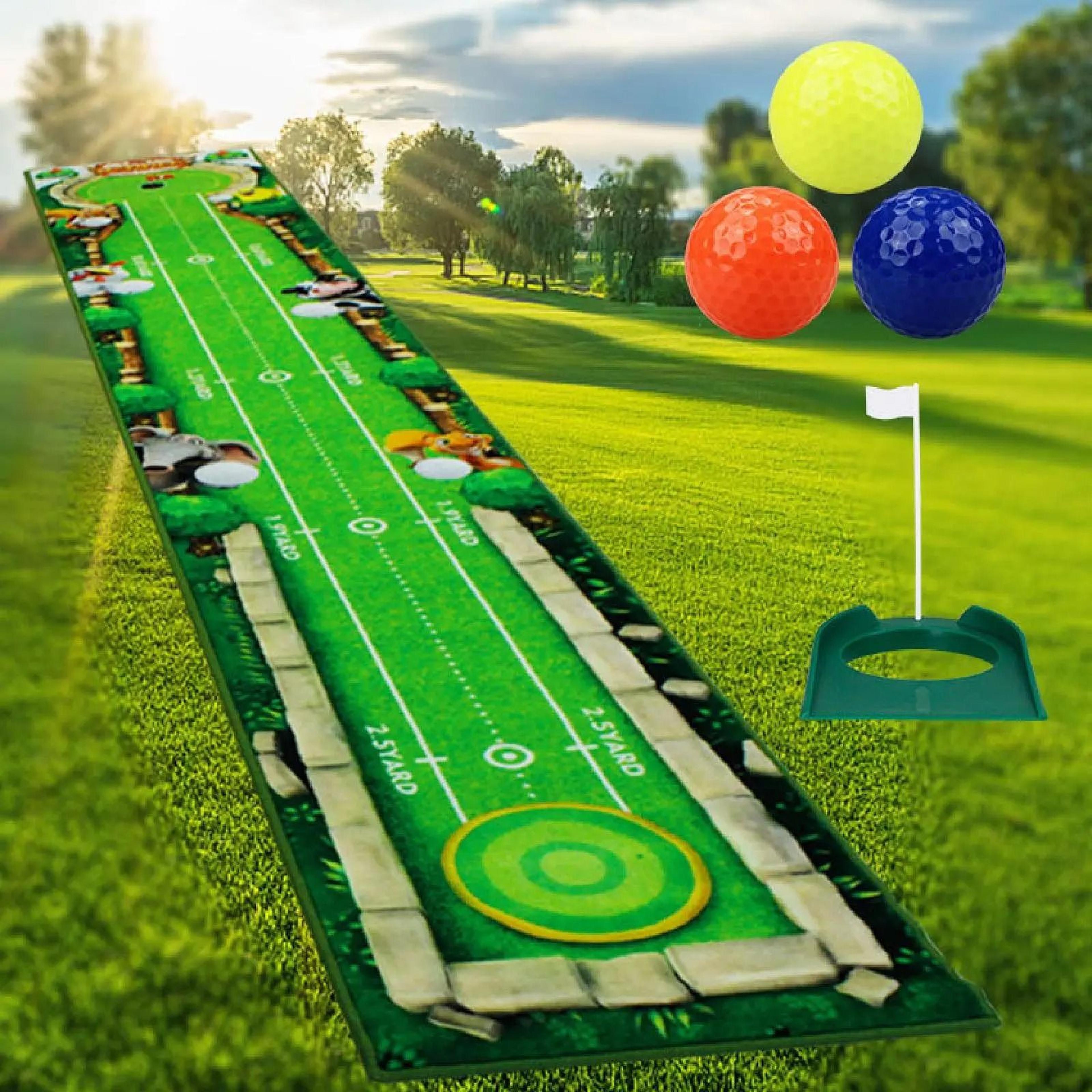 golf putting mat portable training aid improve putting accuracy