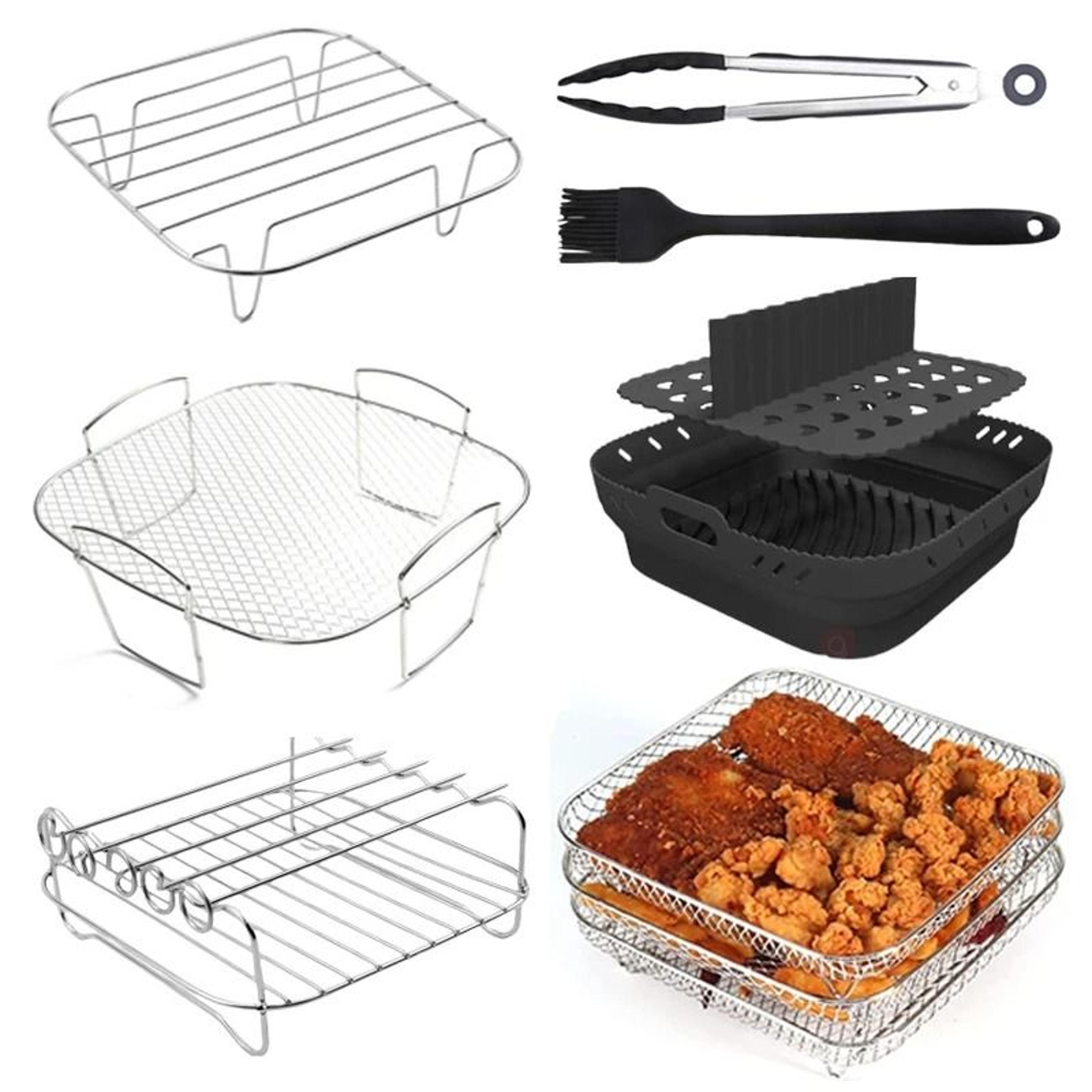 air fryer rack 3 tier stainless steel grilling rack