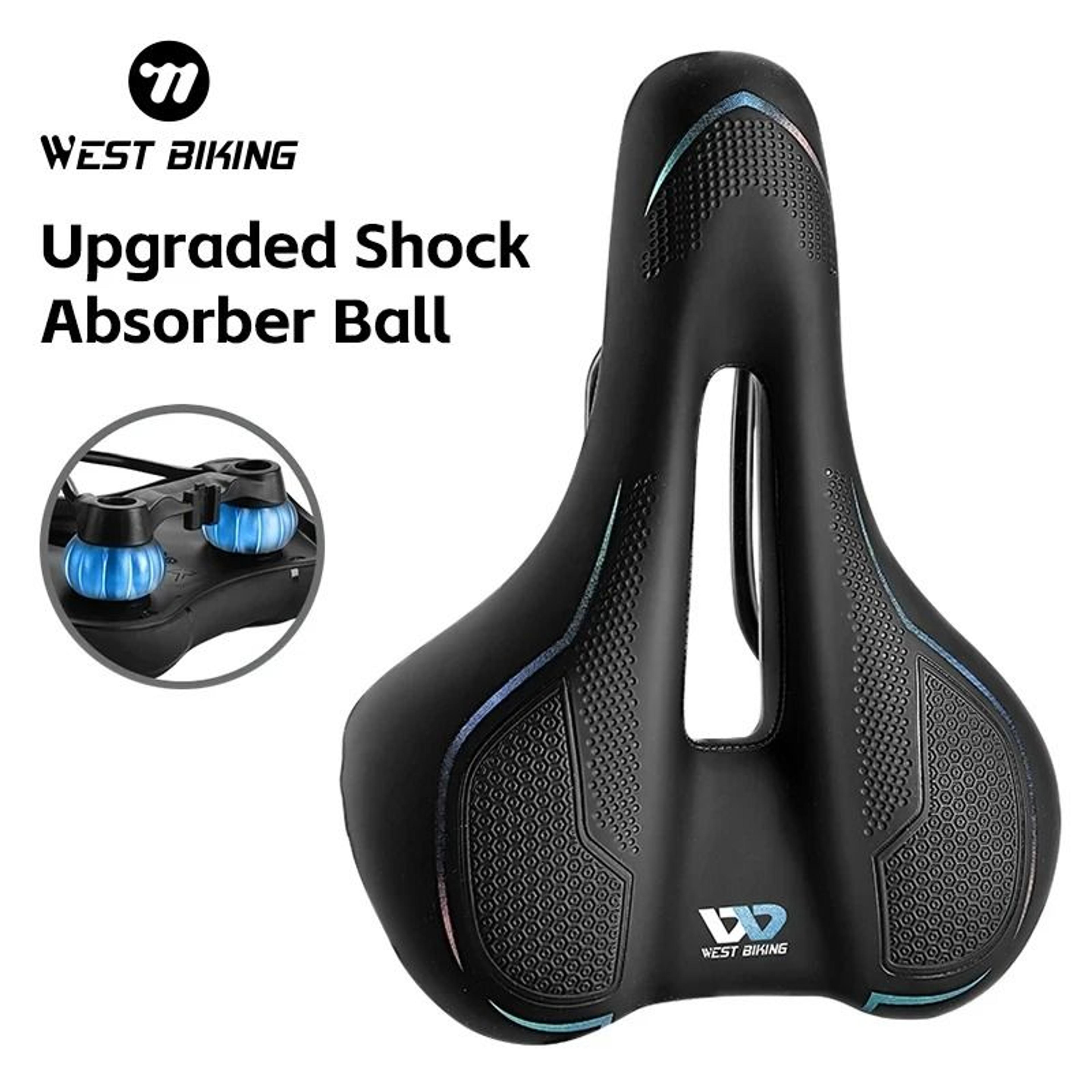 west biking mtb bike bicycle saddle rail hollow breathable absorption rainproof comfortable sponge road cycling seat