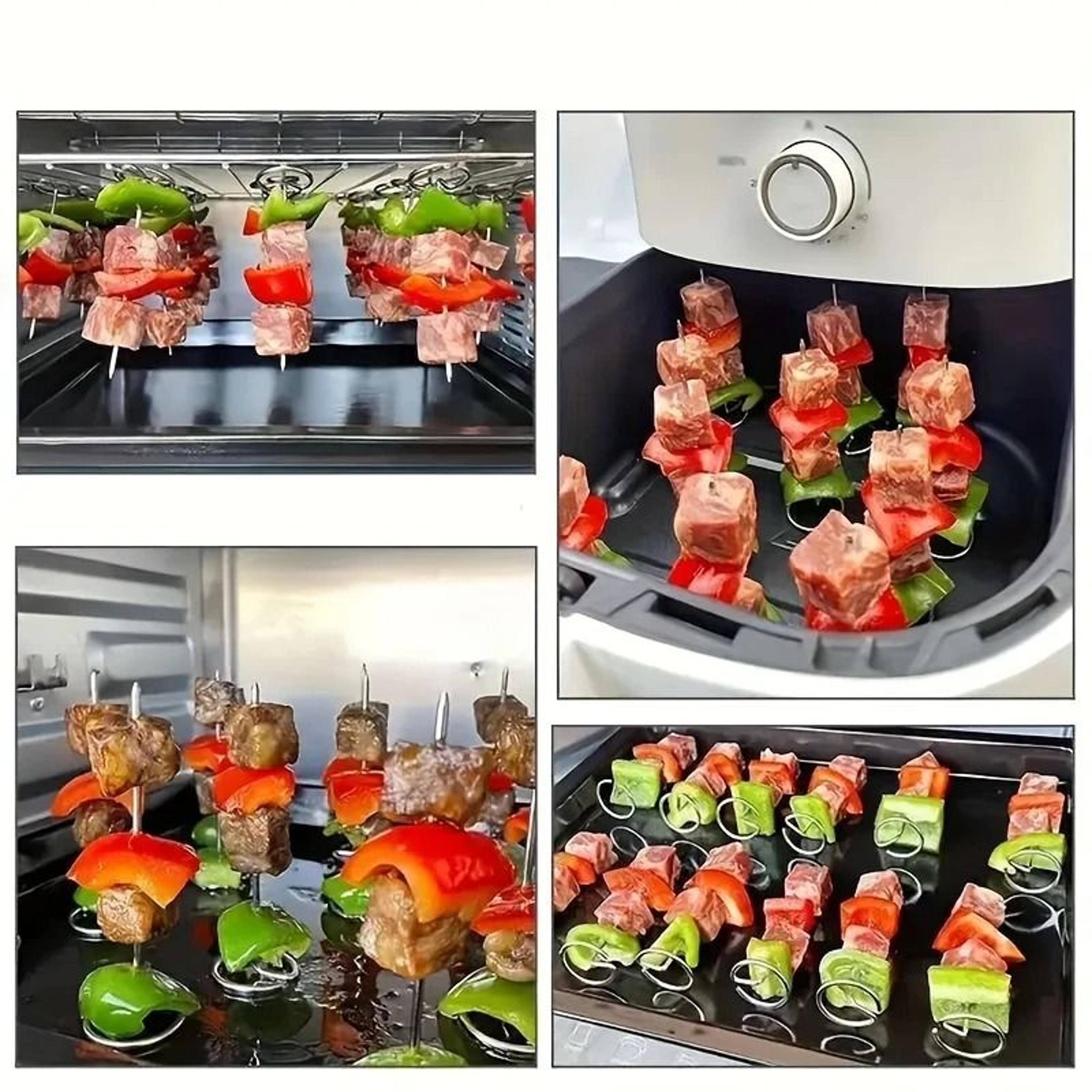 10 piece stainless steel skewer set for air fryer grill oven