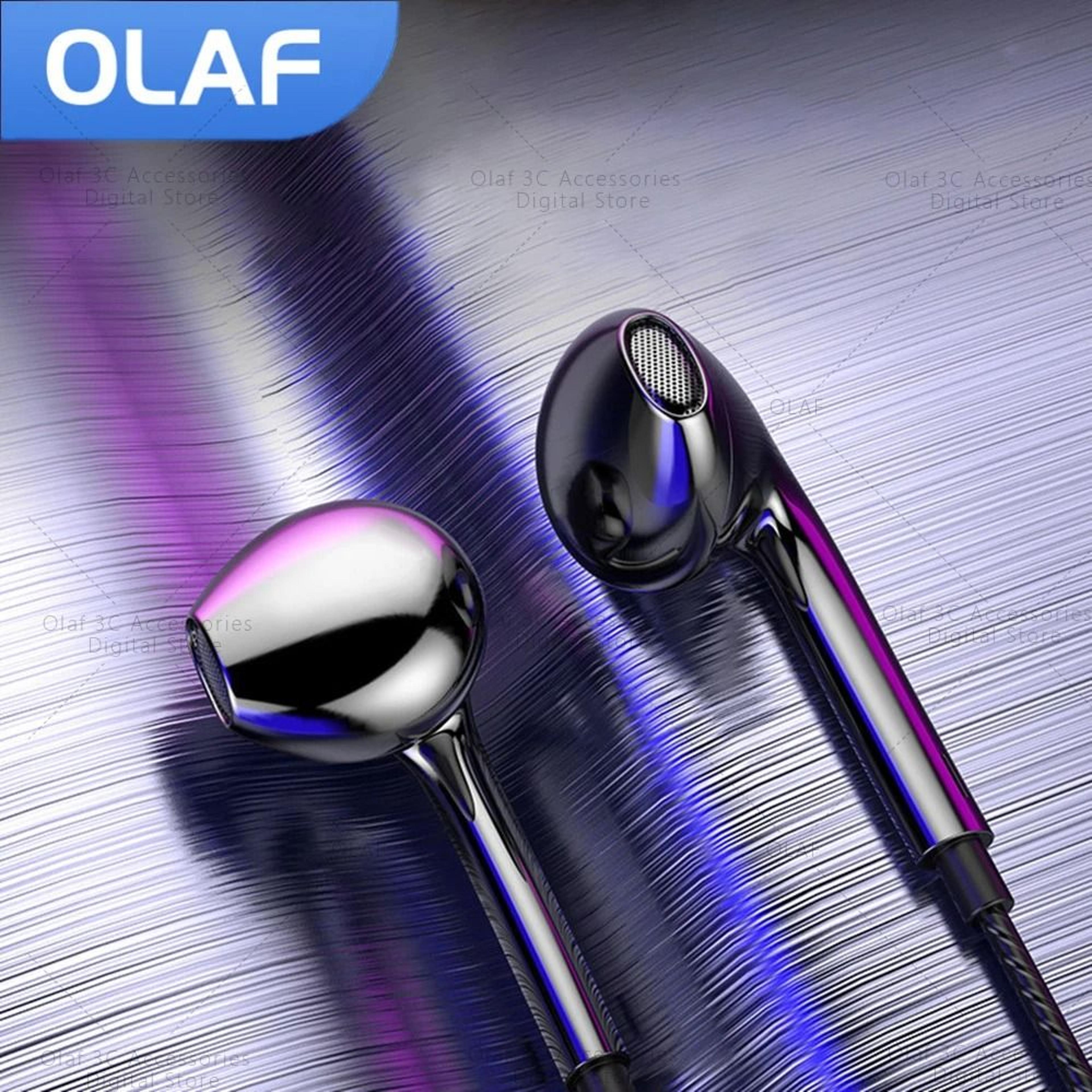 olaf 35mm wired in ear headphones with microphone
