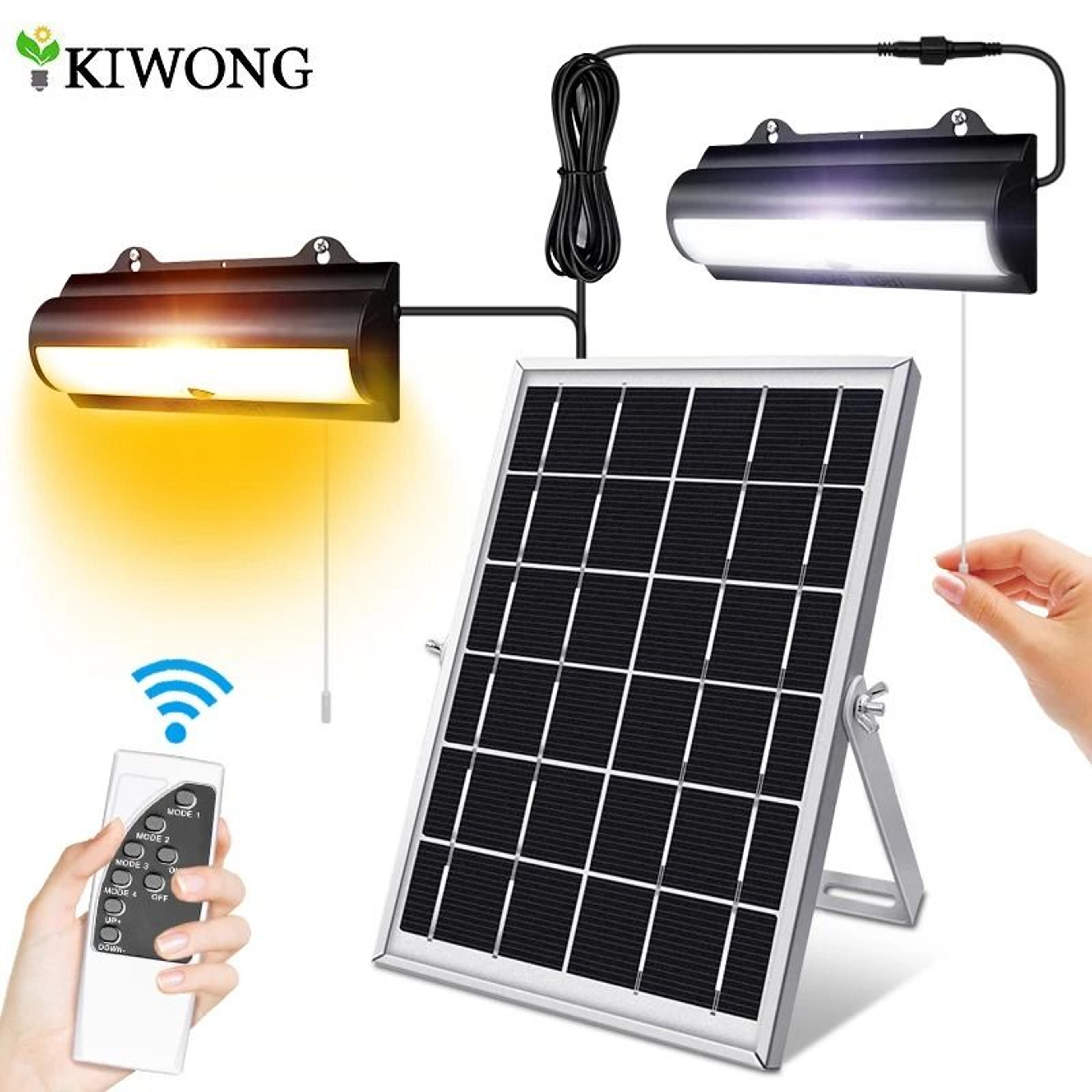 upgraded double head solar pendant light motion sensor led outdoor light