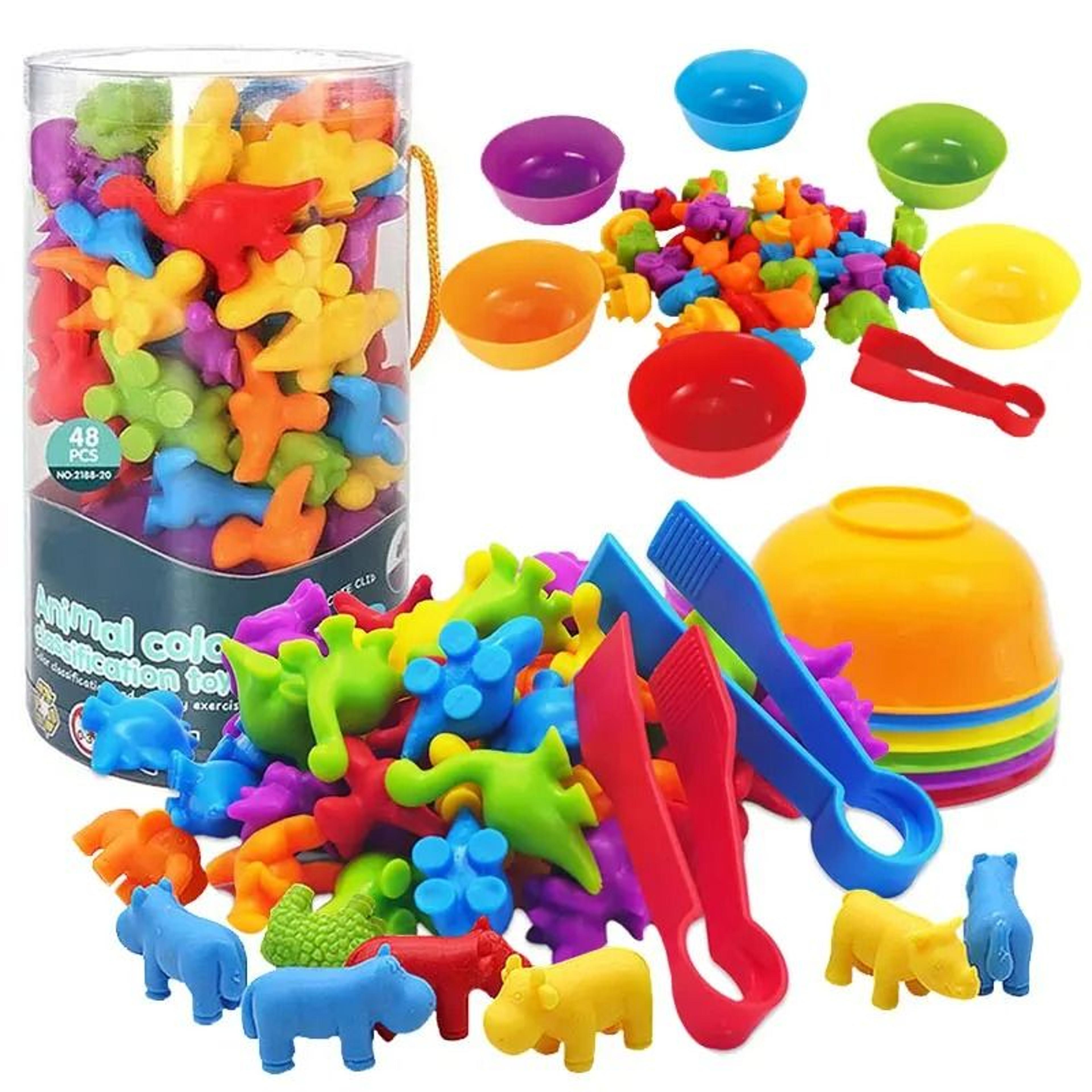 montessori animal counting and sorting sensory toy set for kids