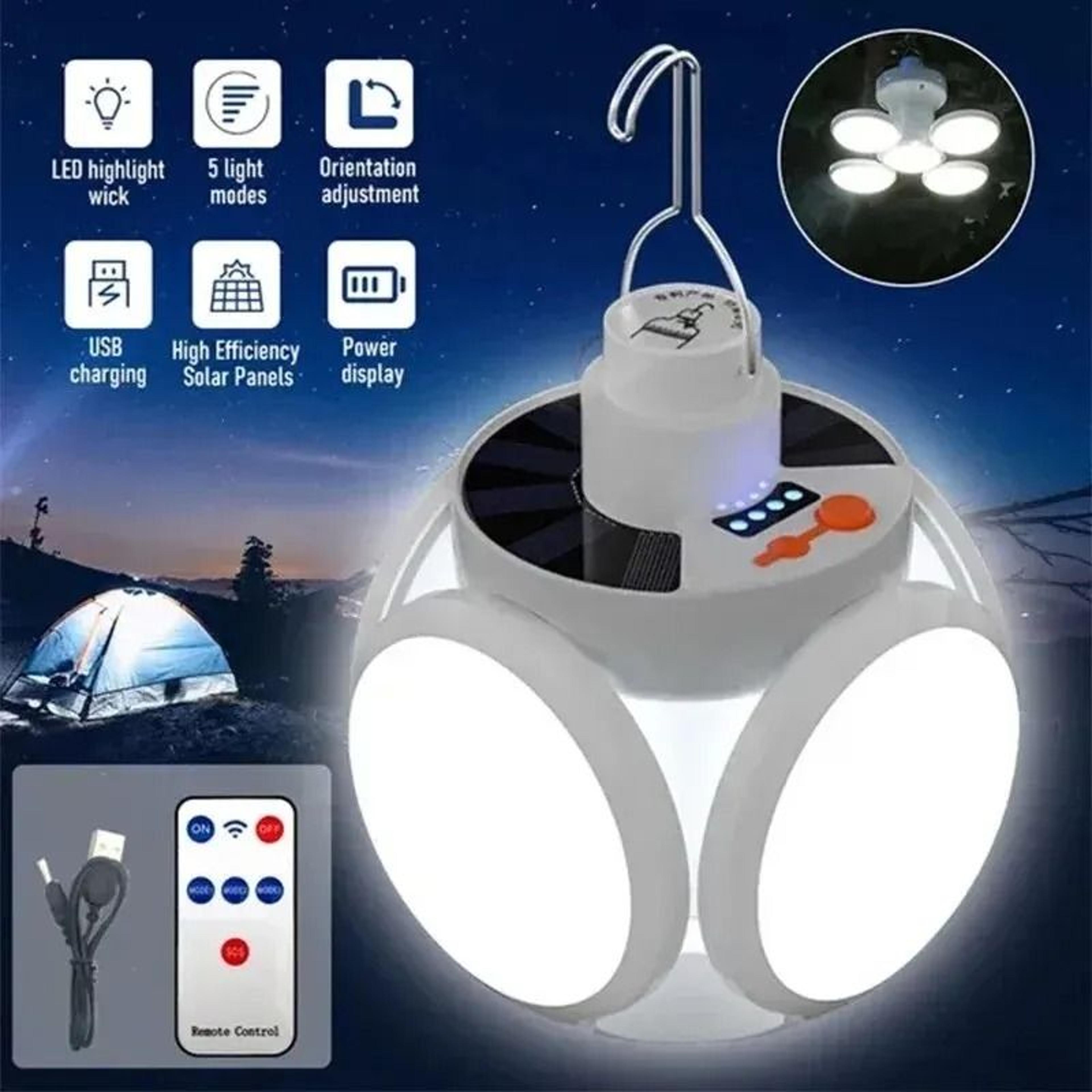 portable solar camping lantern led rechargeable tent lamp with hook