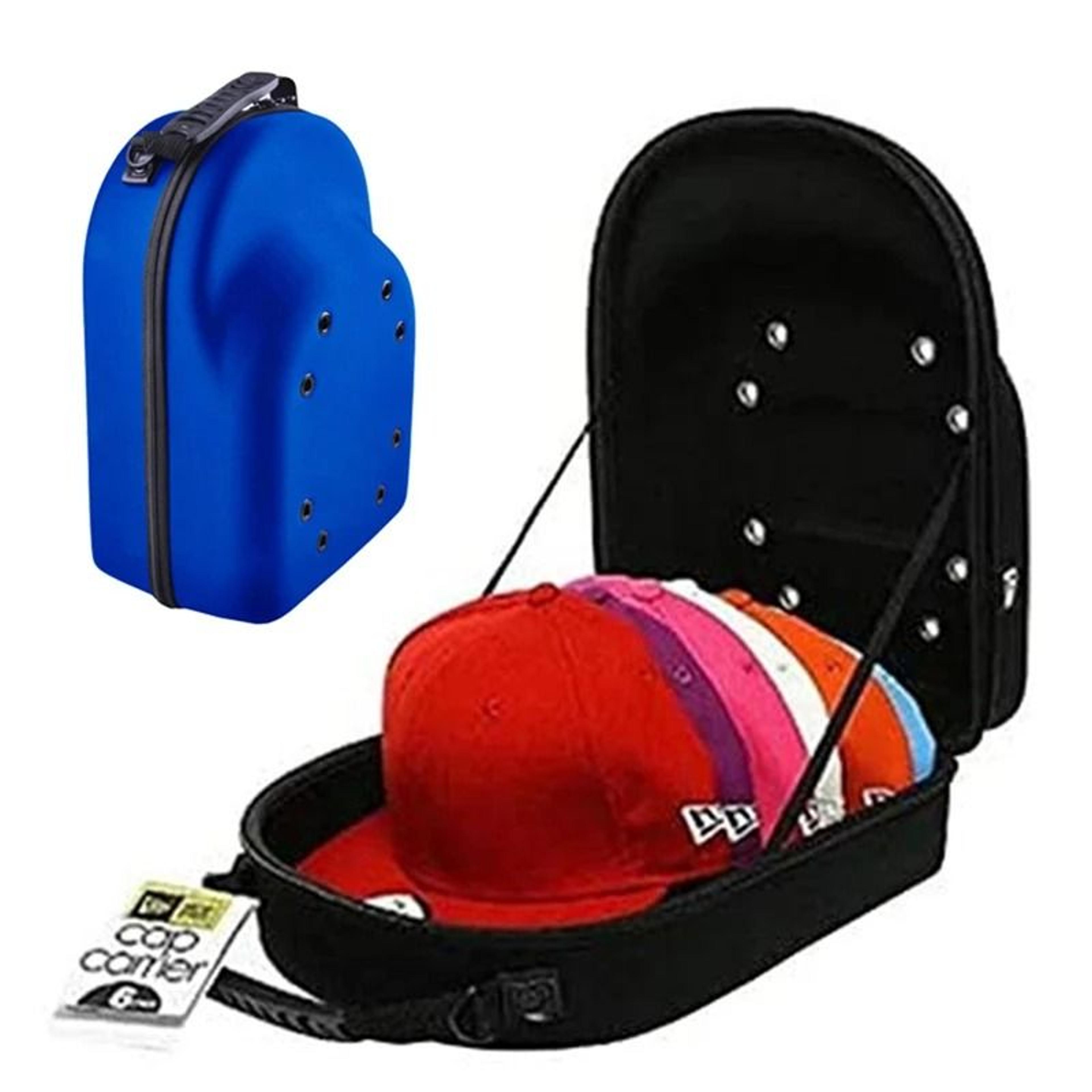 portable hard shell hat travel case with cap storage
