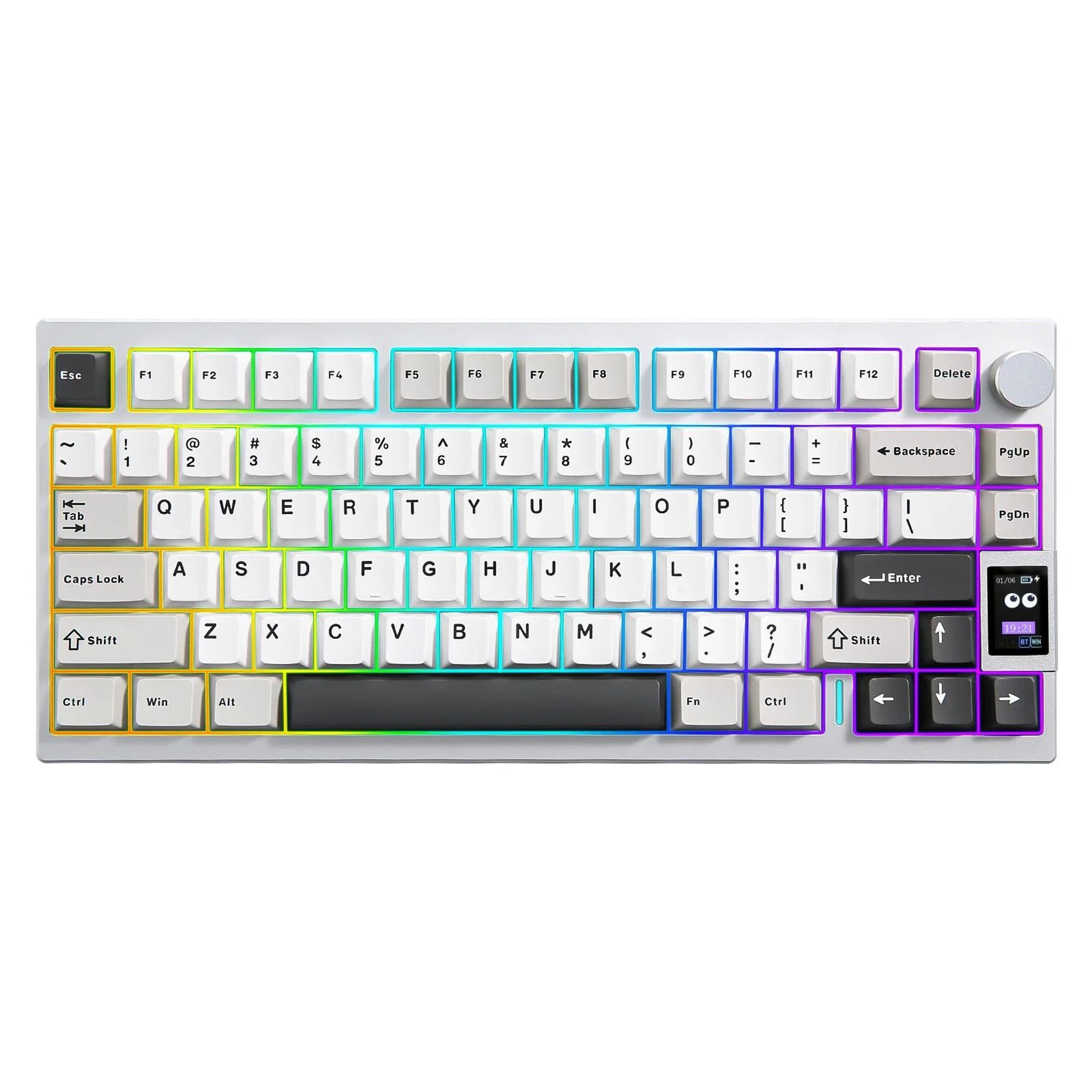 yunzii al80 wireless mechanical keyboard full aluminum lcd display