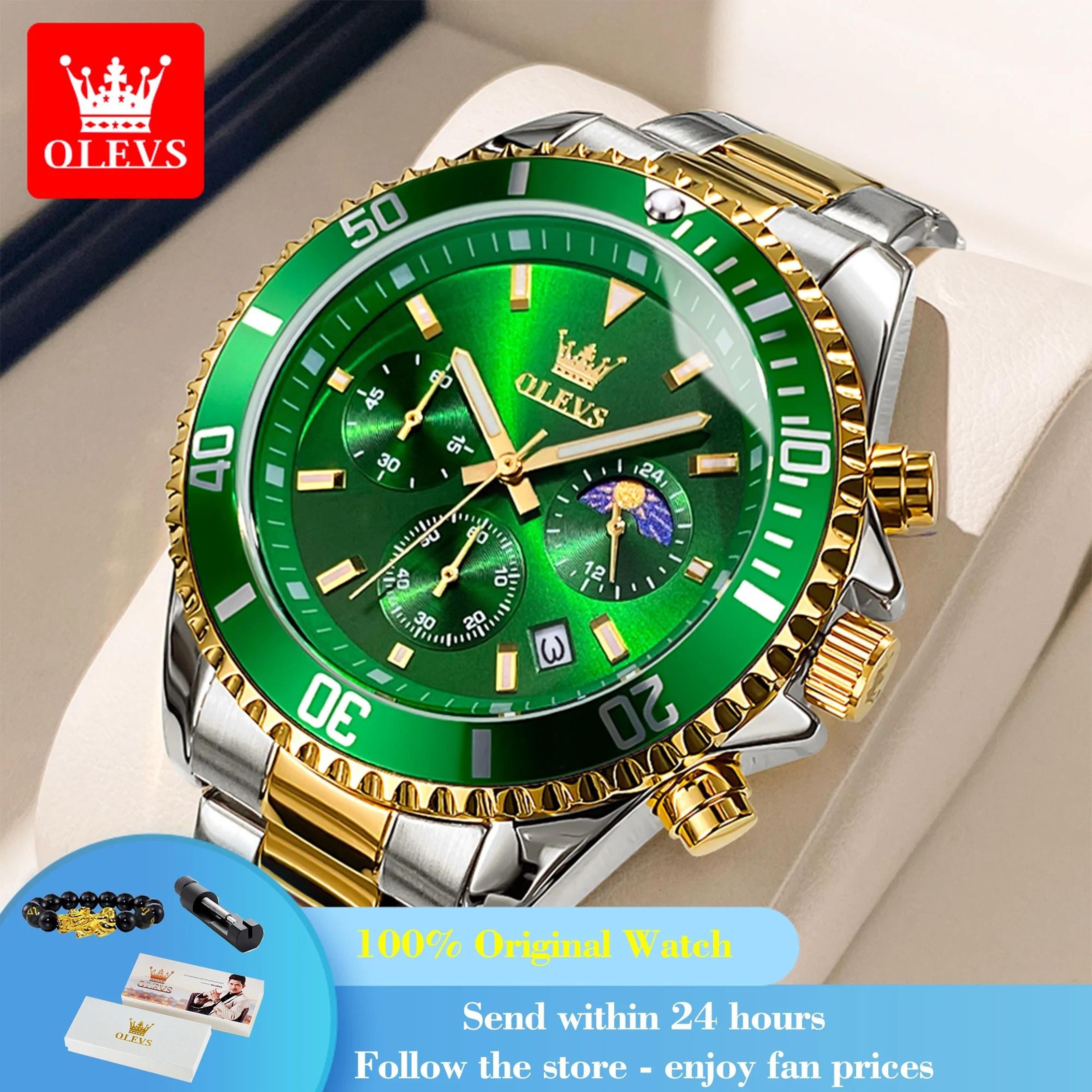 olevs 2870 men chronograph quartz watch