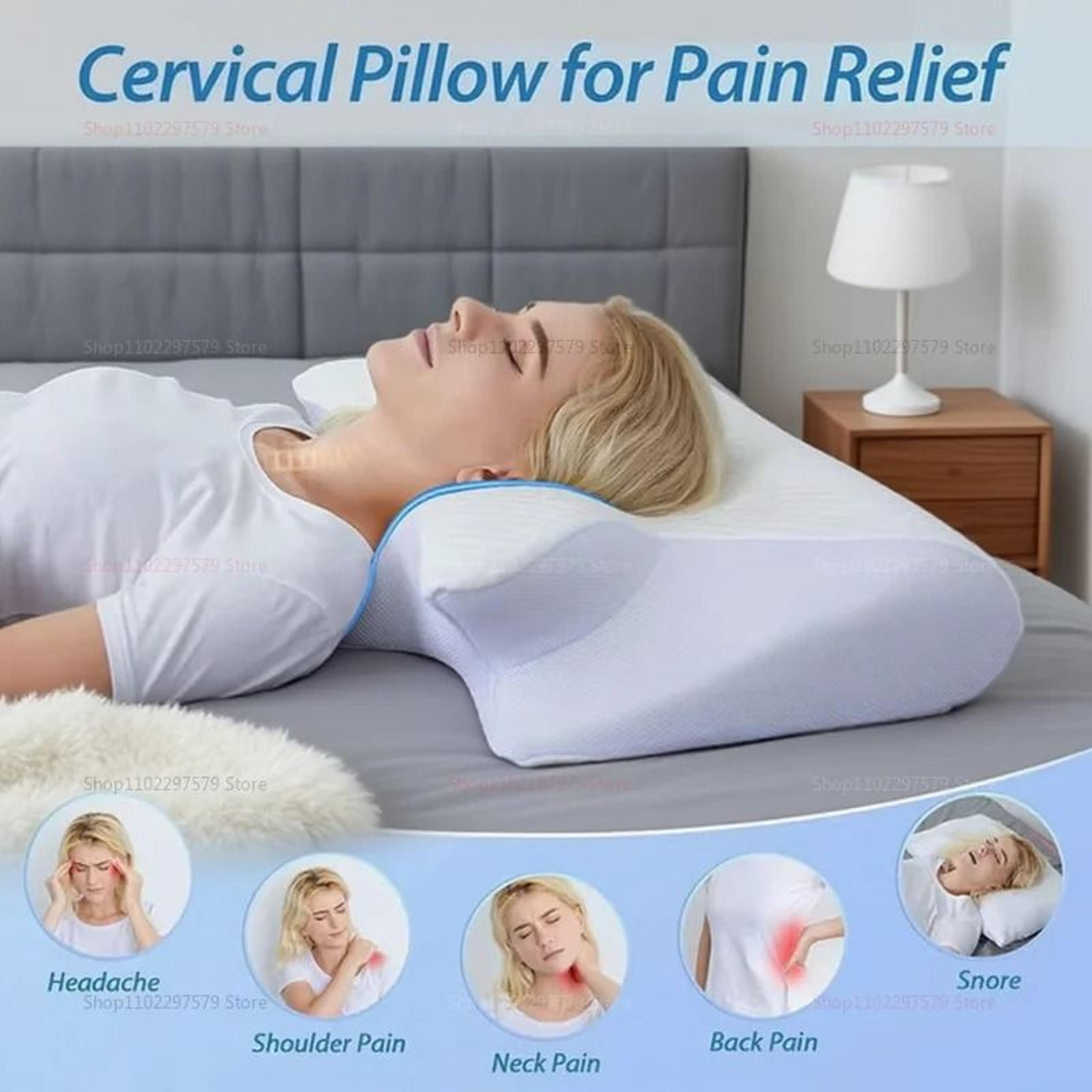 cervical support pillow memory foam neck relief