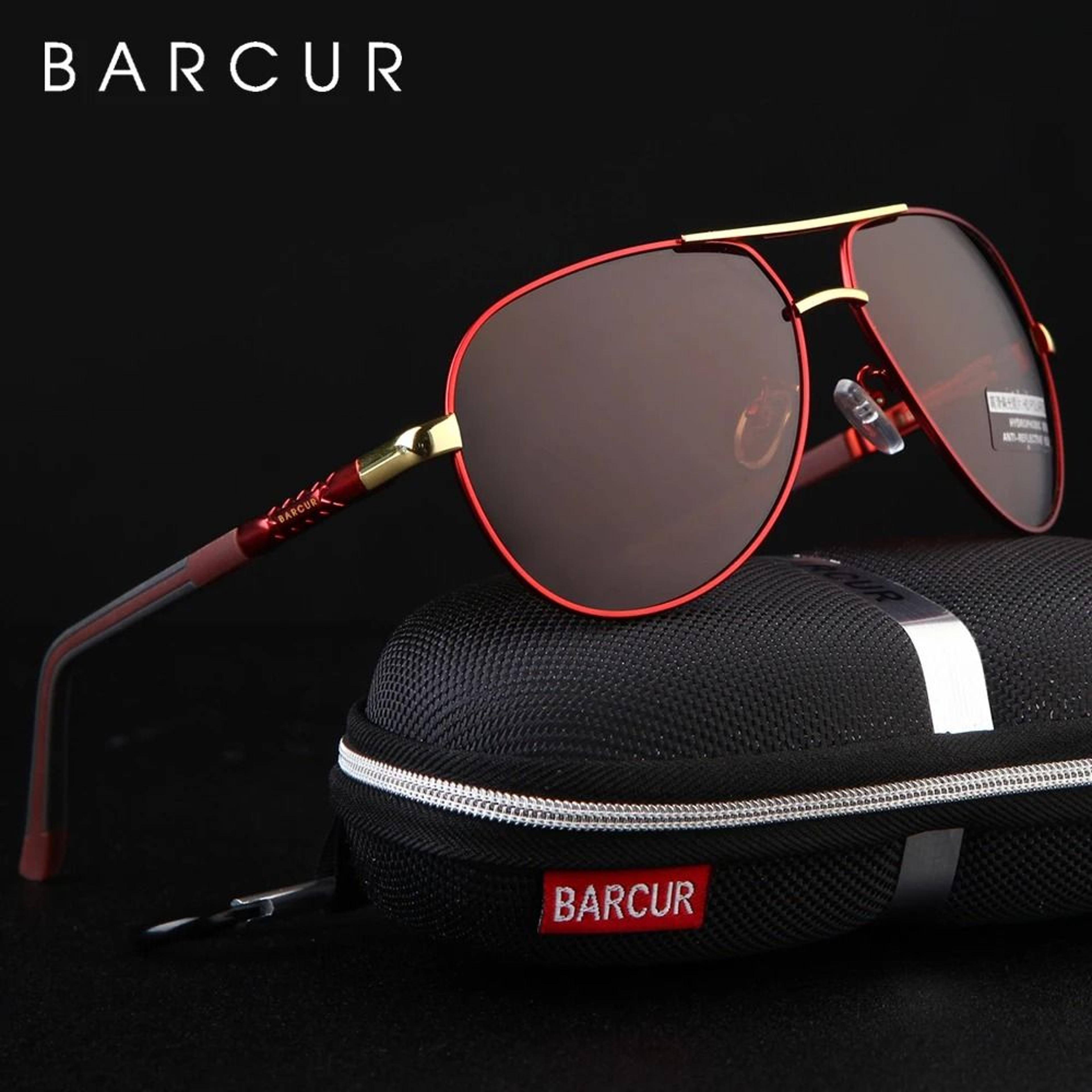barcur aluminum vintage mens polarized sunglasses