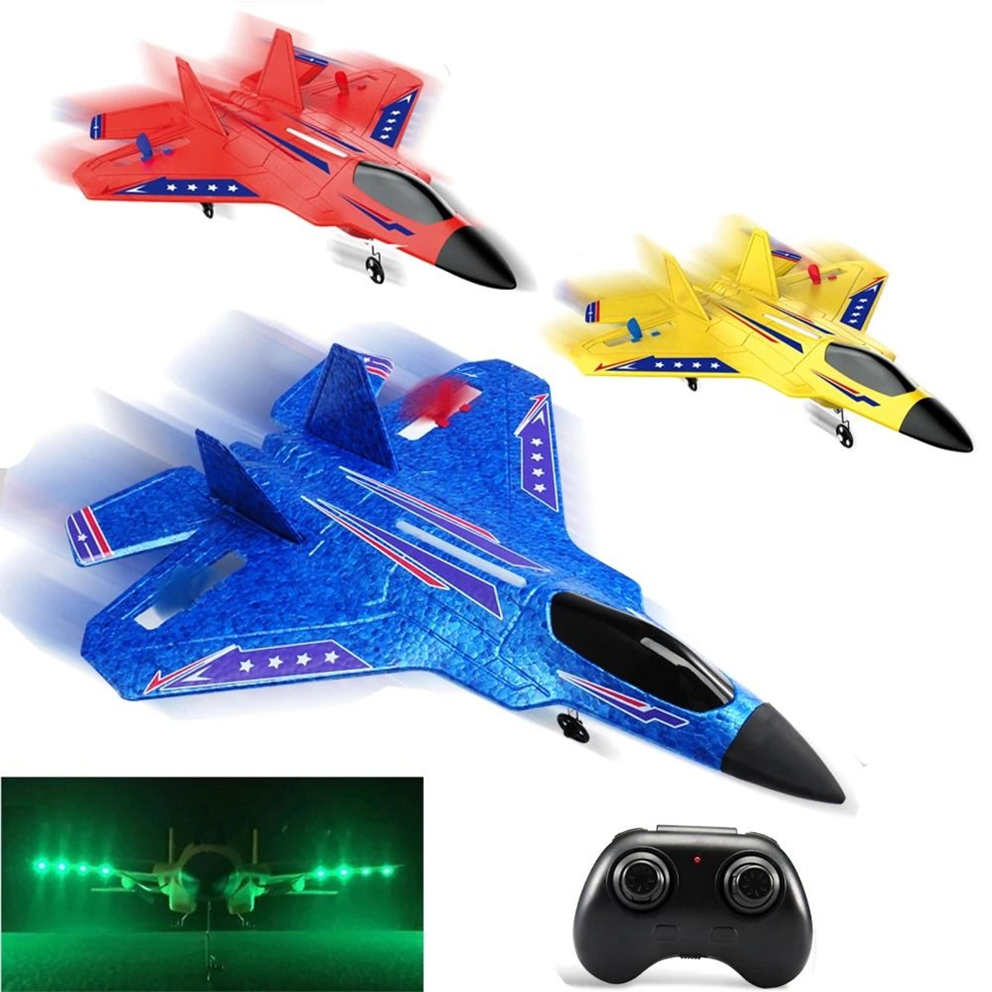 rc foam f22 raptor 2.4g 2ch rc airplane with led lights