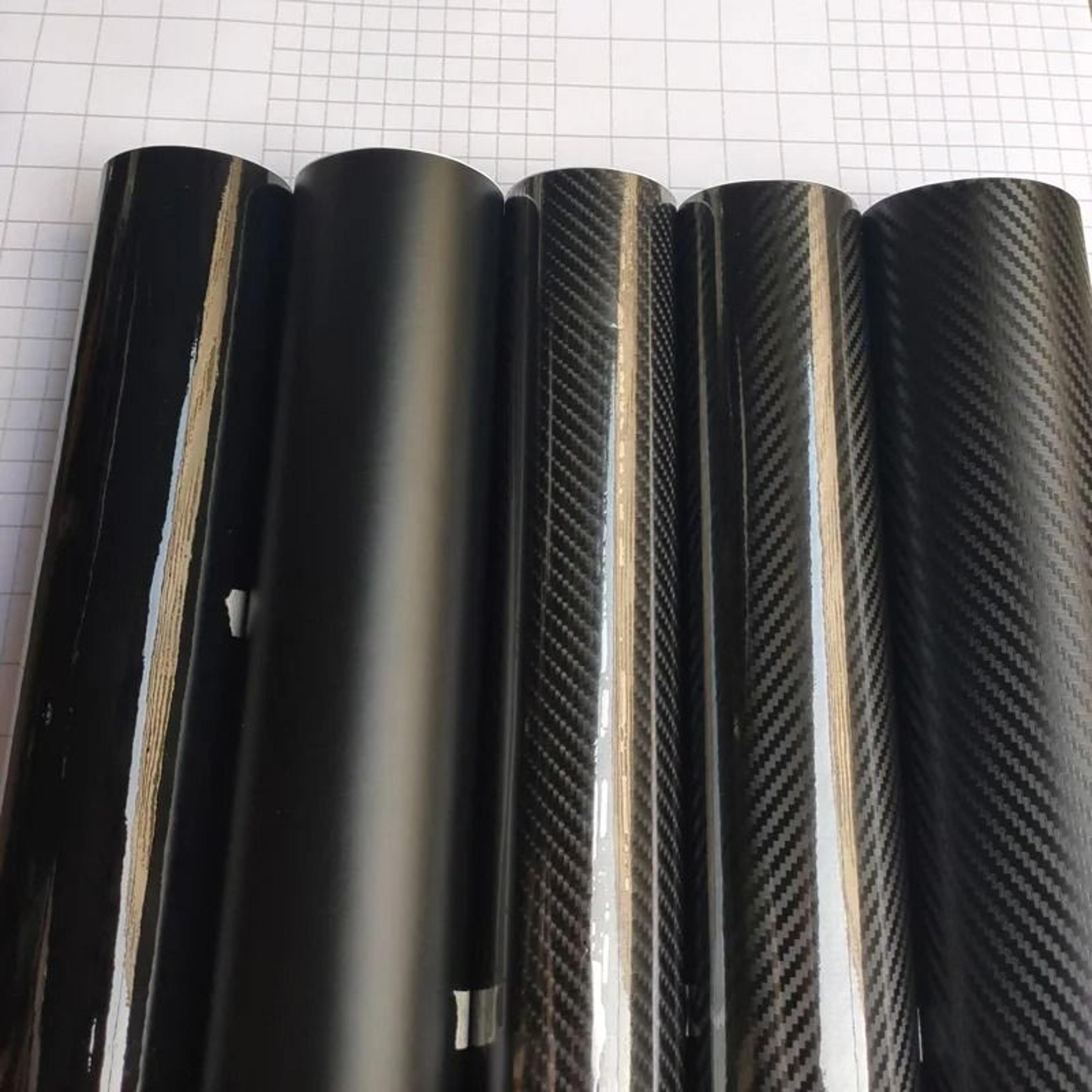 black matte carbon fiber vinyl film wrap